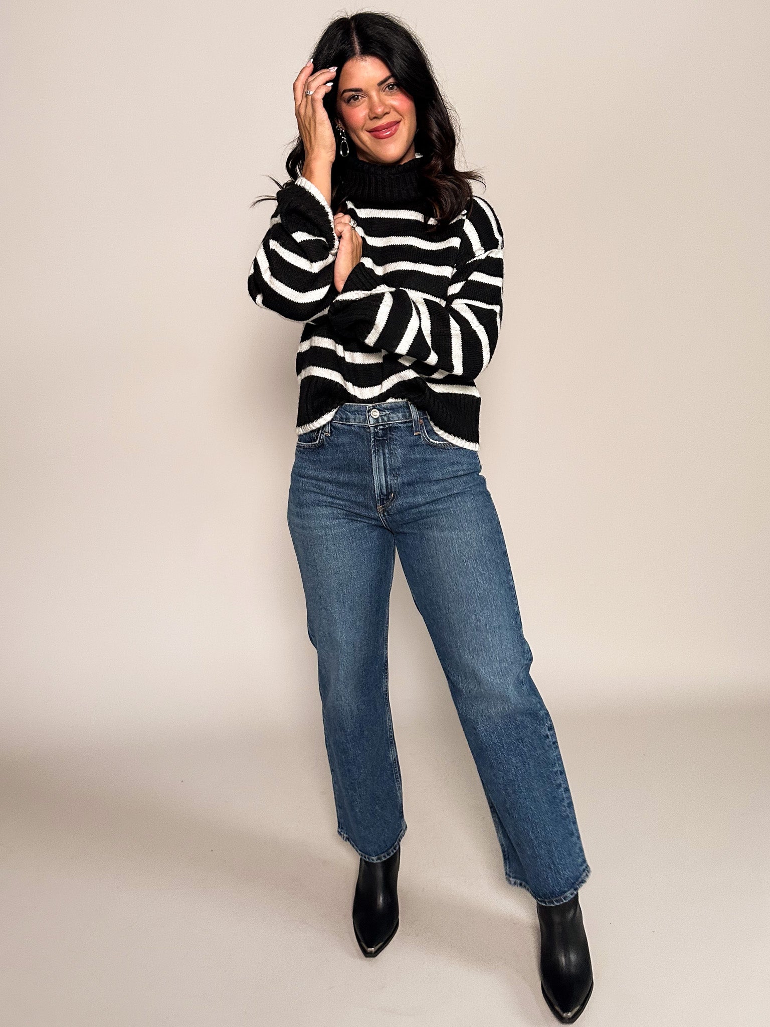 Josephine Stripe Sweater Look image