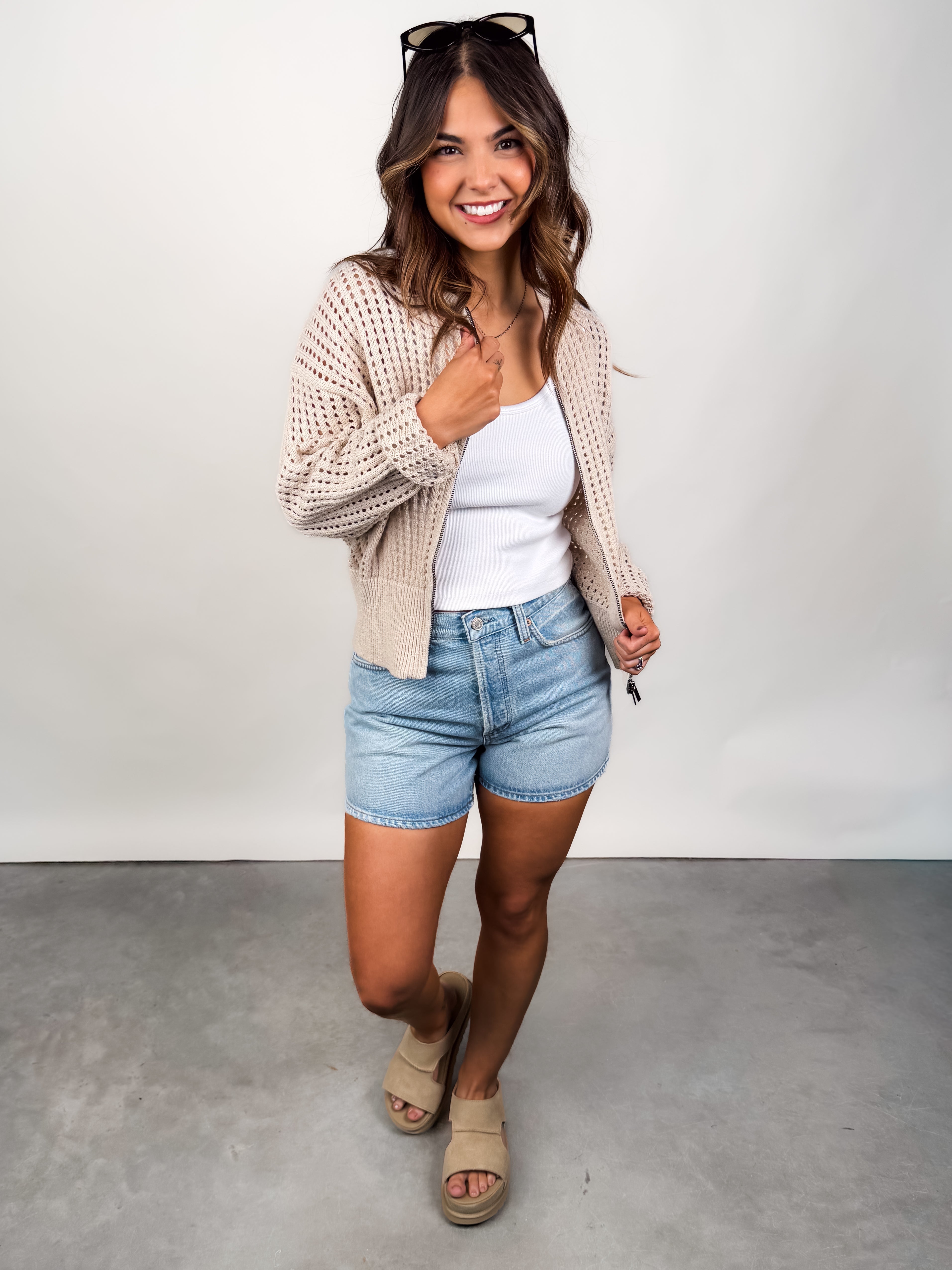 Laguna Openwork Bomber Look image