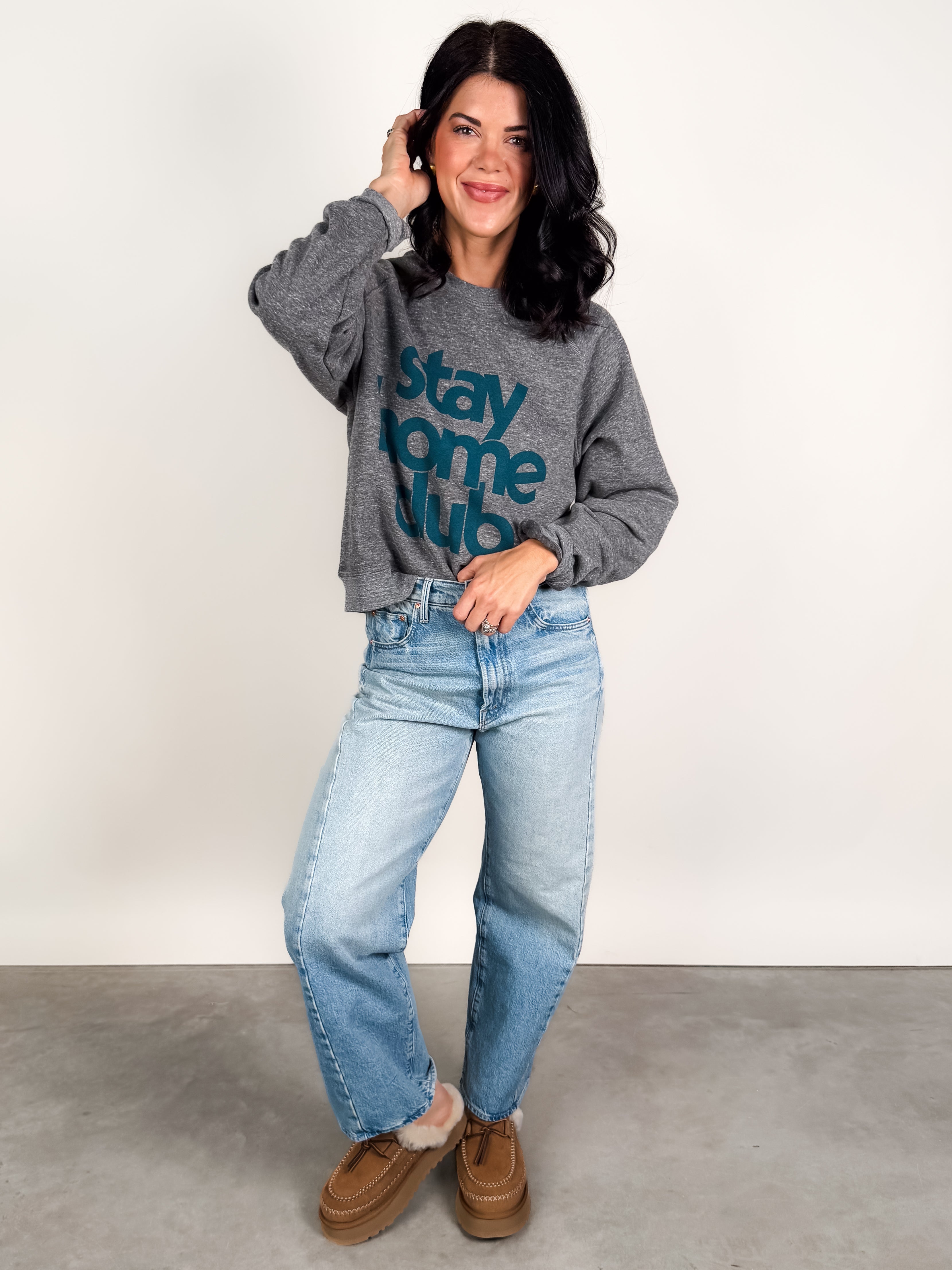 Stay Home Club Raglan Crew Look image