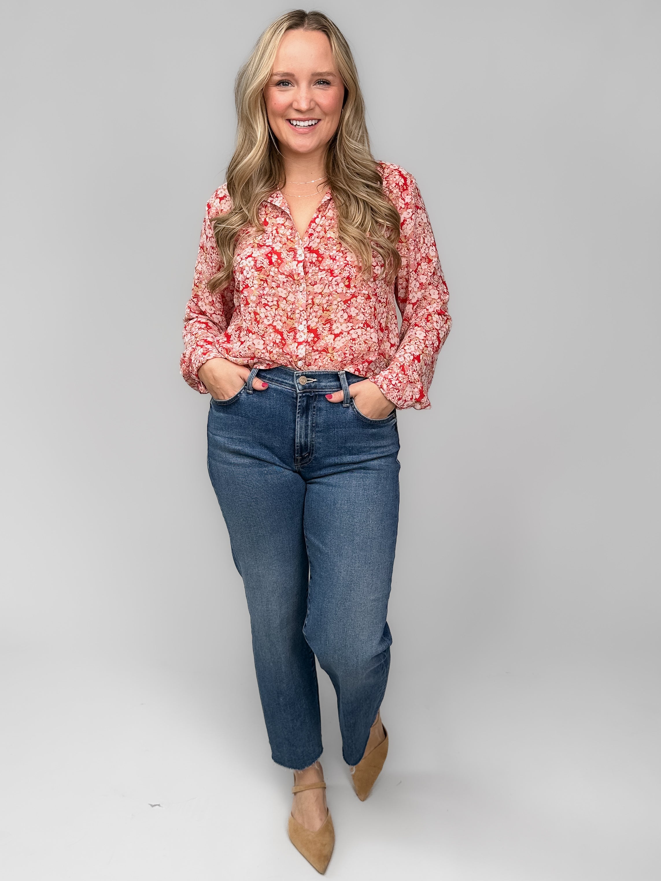 Vivienne Floral Print Top Look image