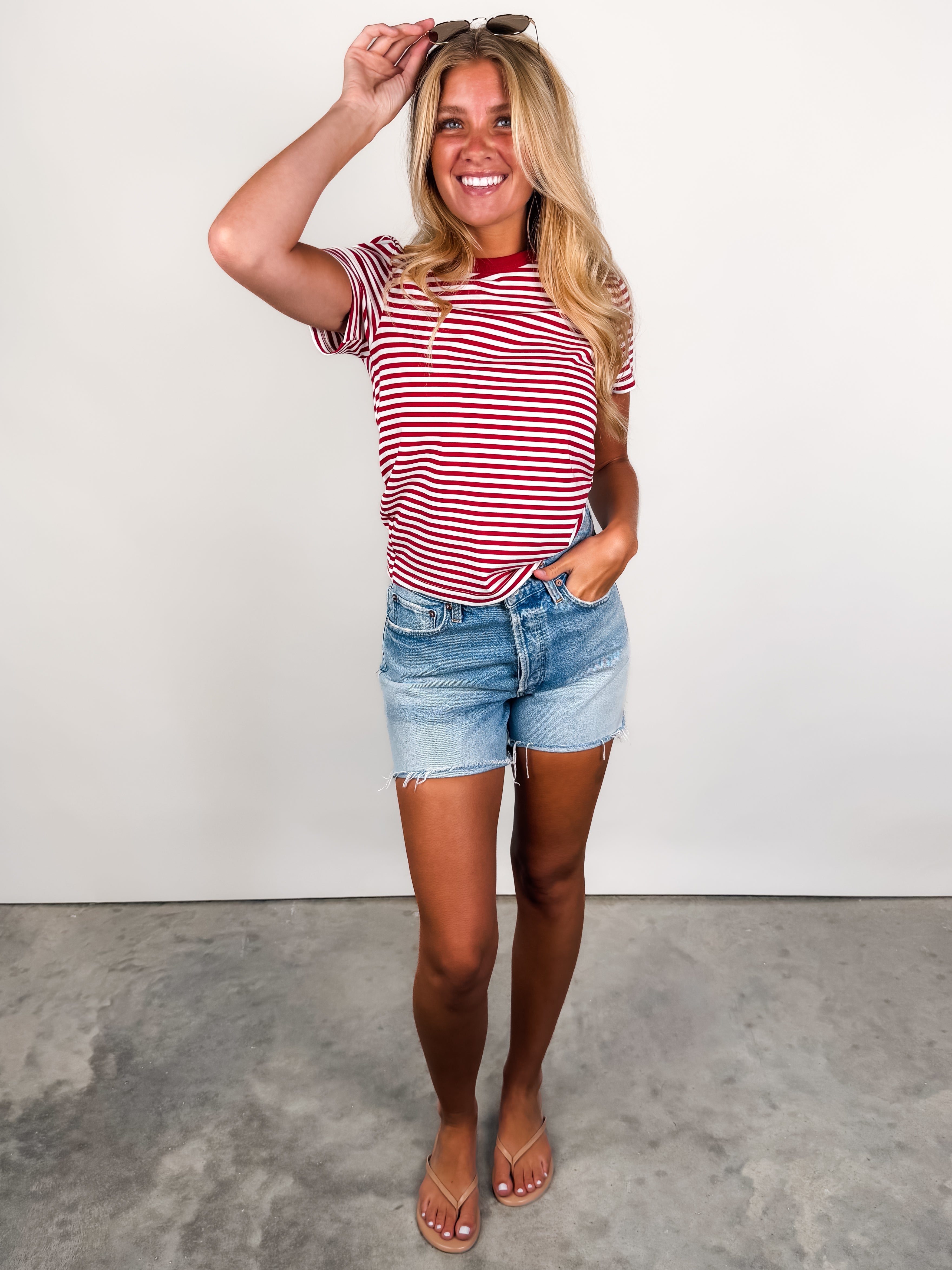Alba Striped Baby Tee Look image