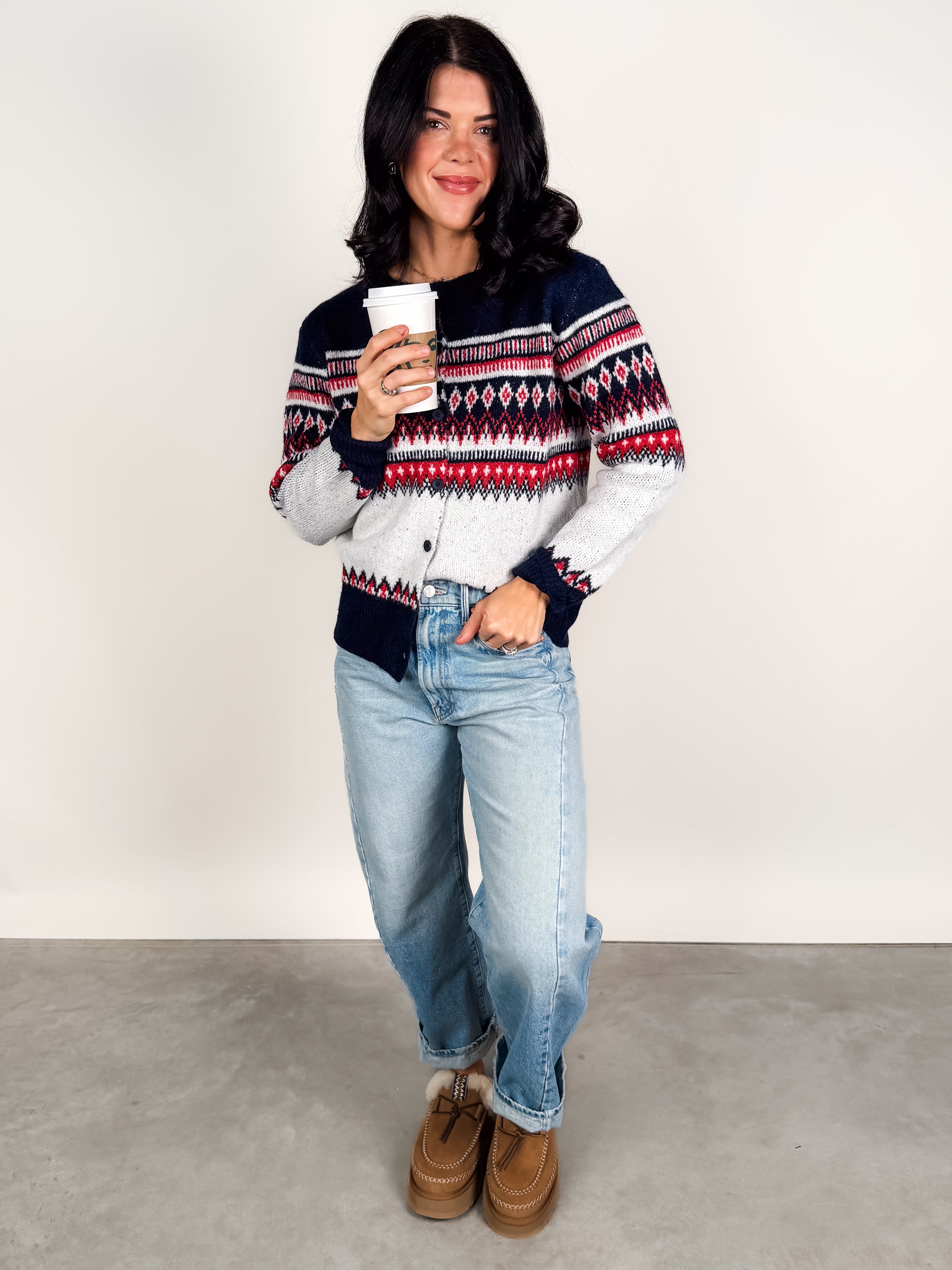 Nordic Print Cardigan Look image