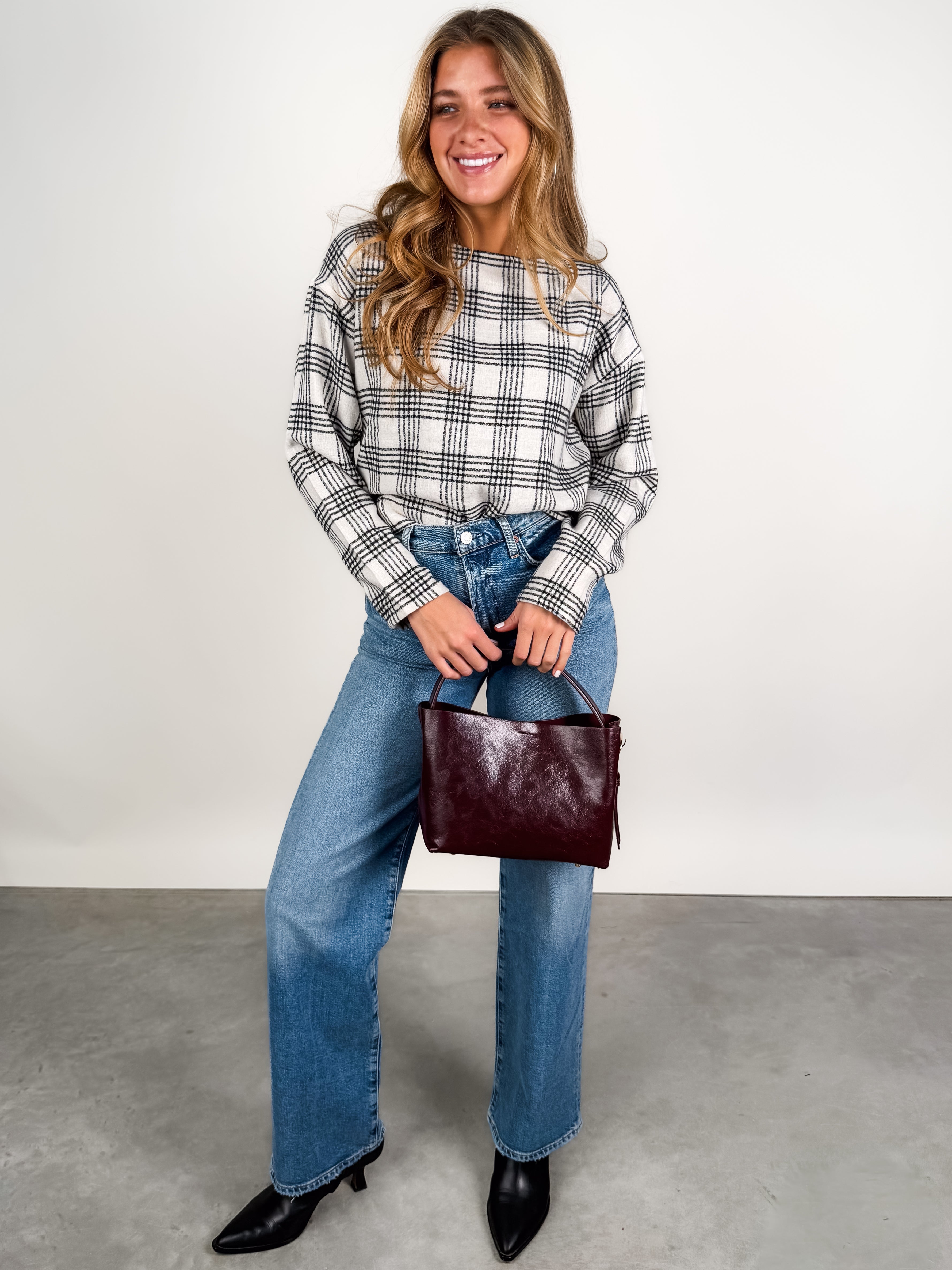 Antonia Plaid Top Look image