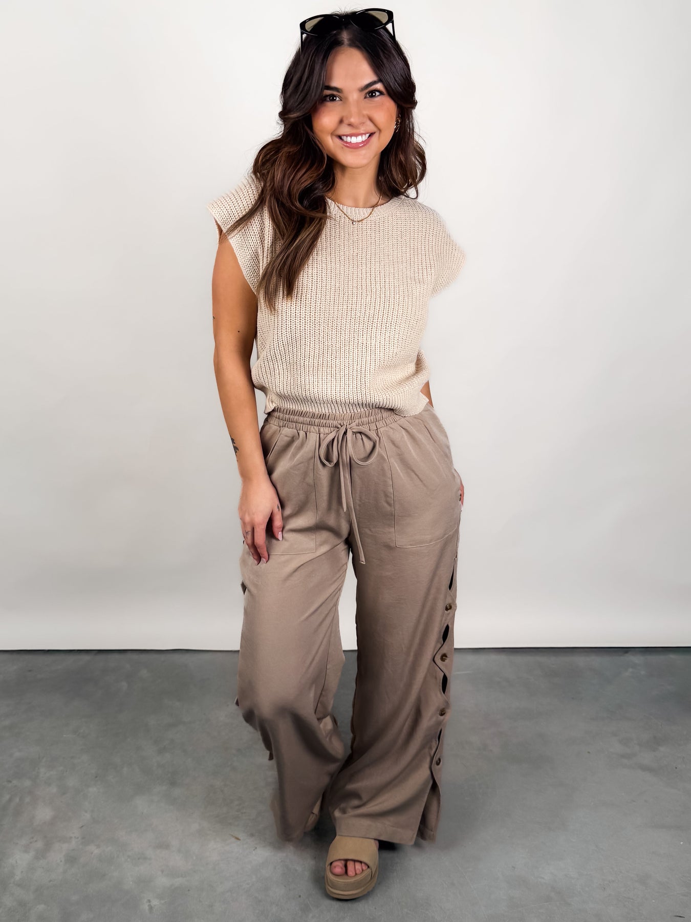 Raindrops Cropped Sweater Look