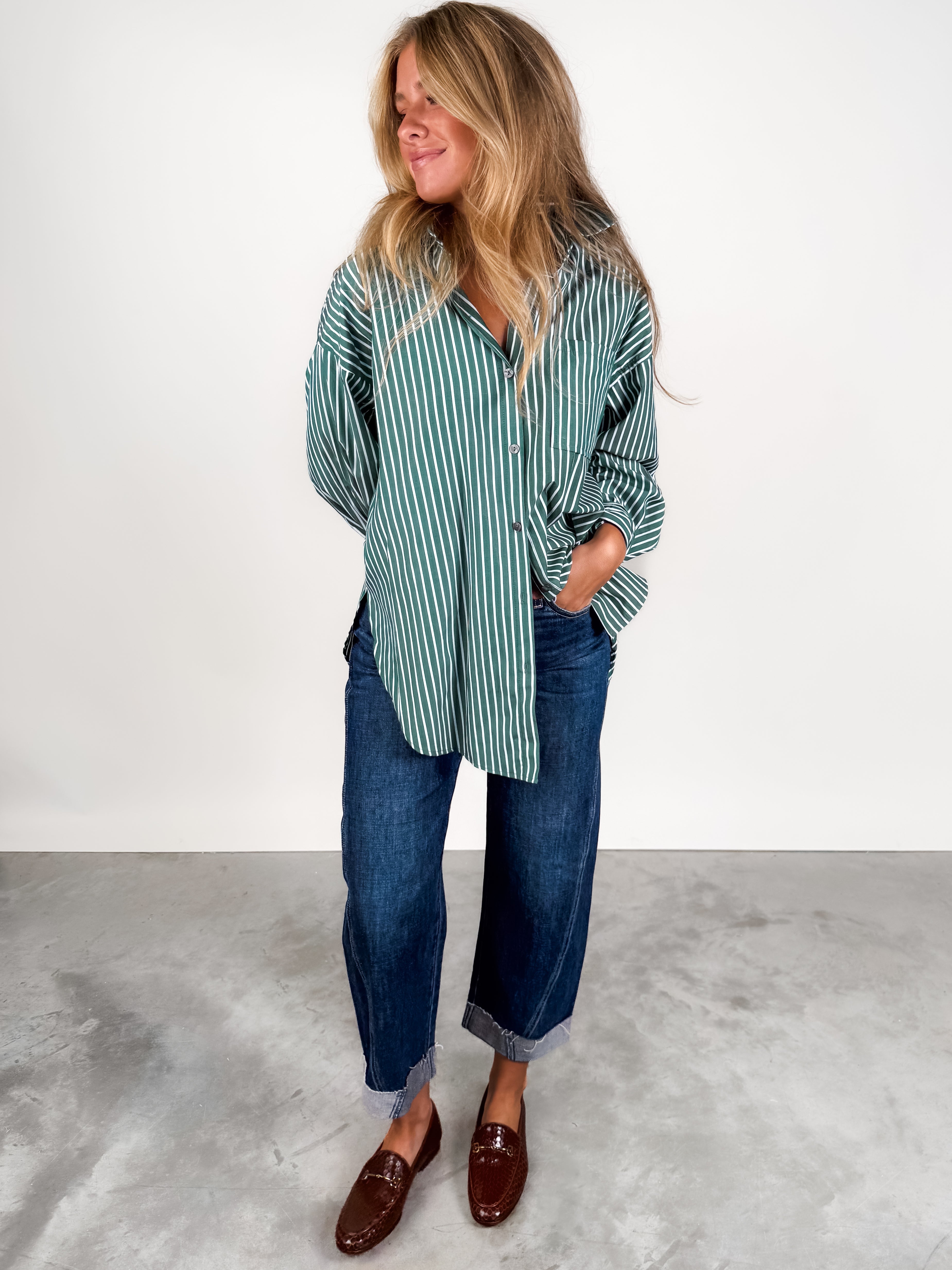 Dominique Stripe Shirt Look image