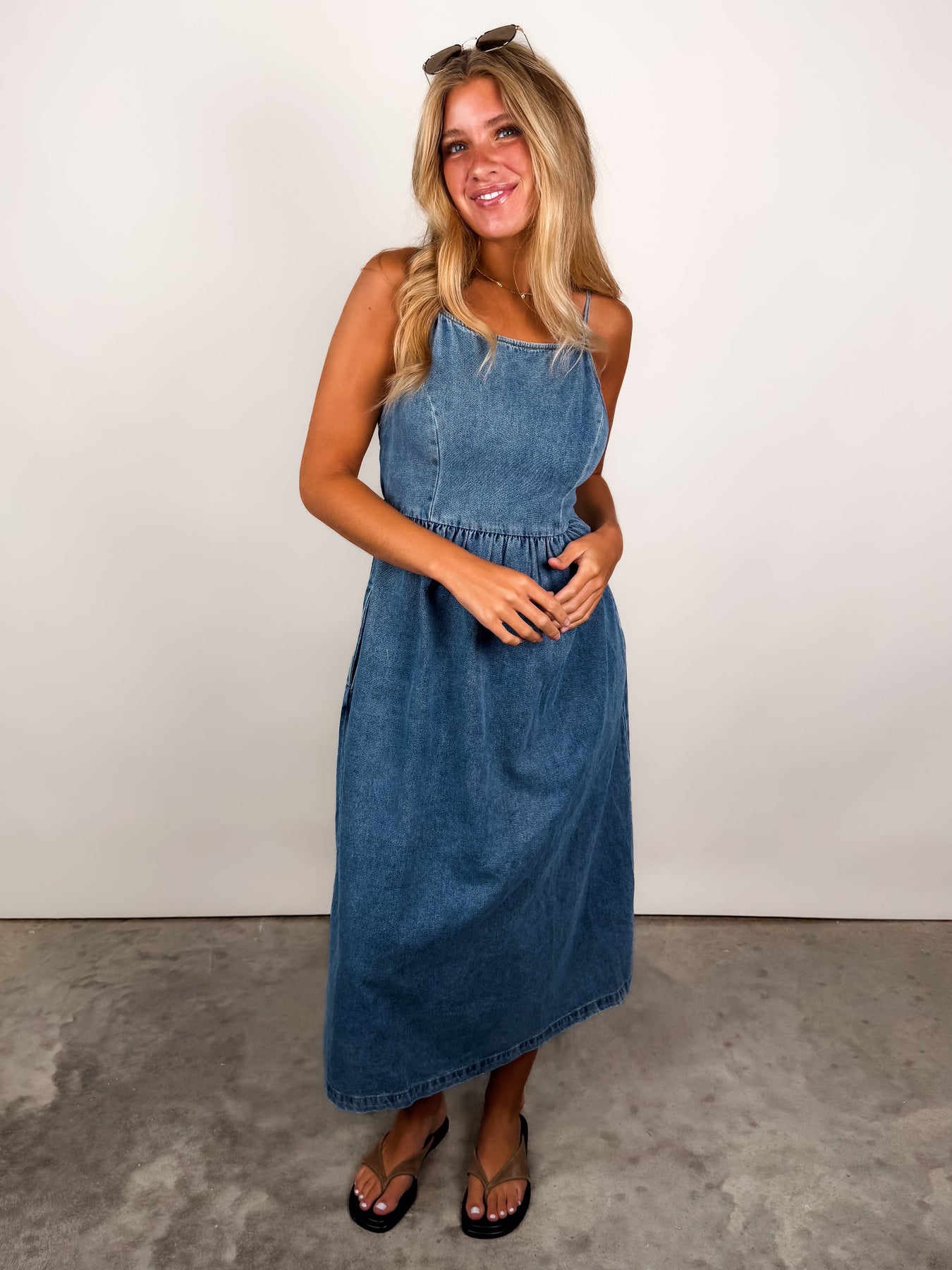Good For You Denim Dress Look