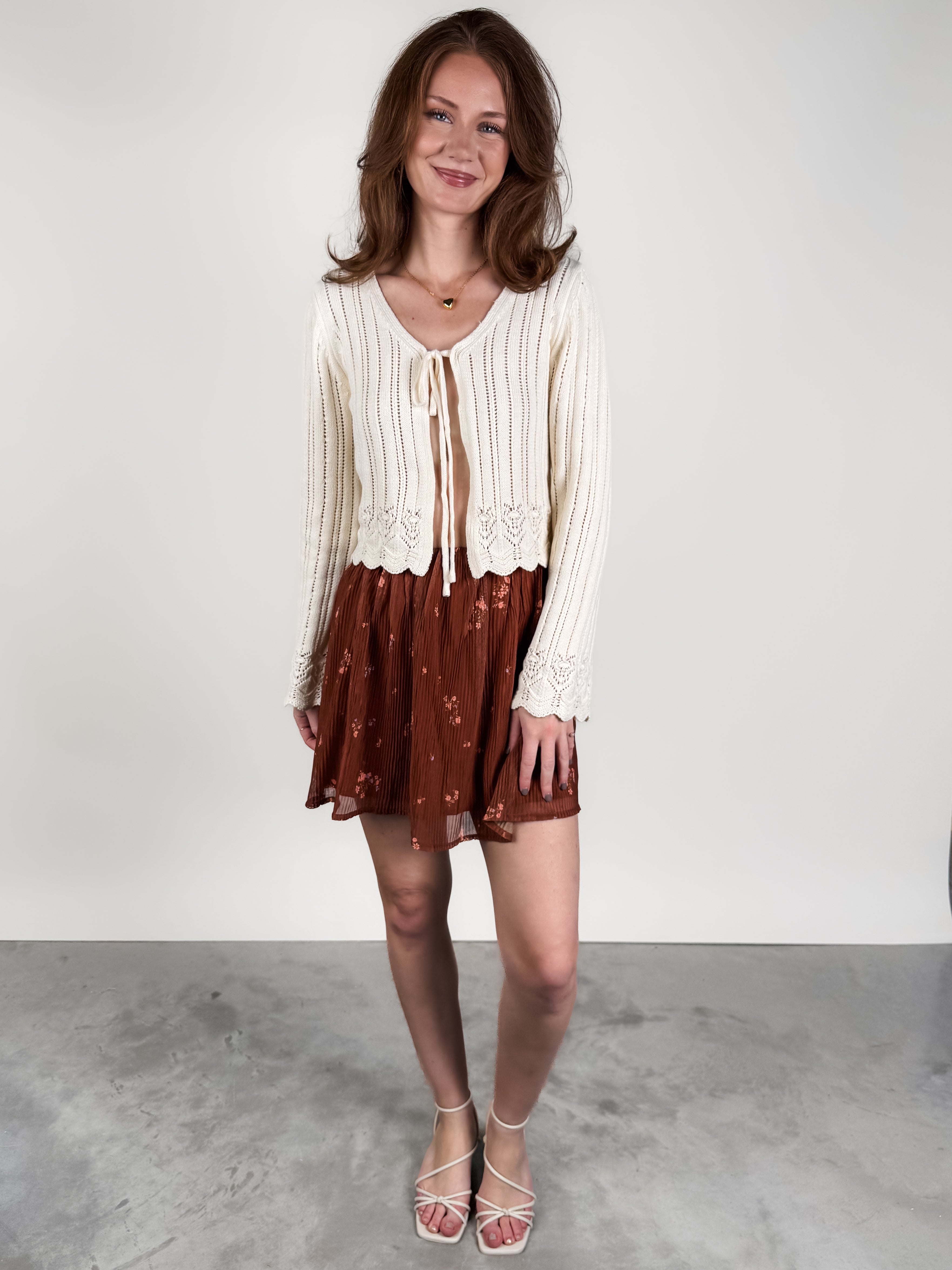 Chamomile Front Tie Cardigan Look image