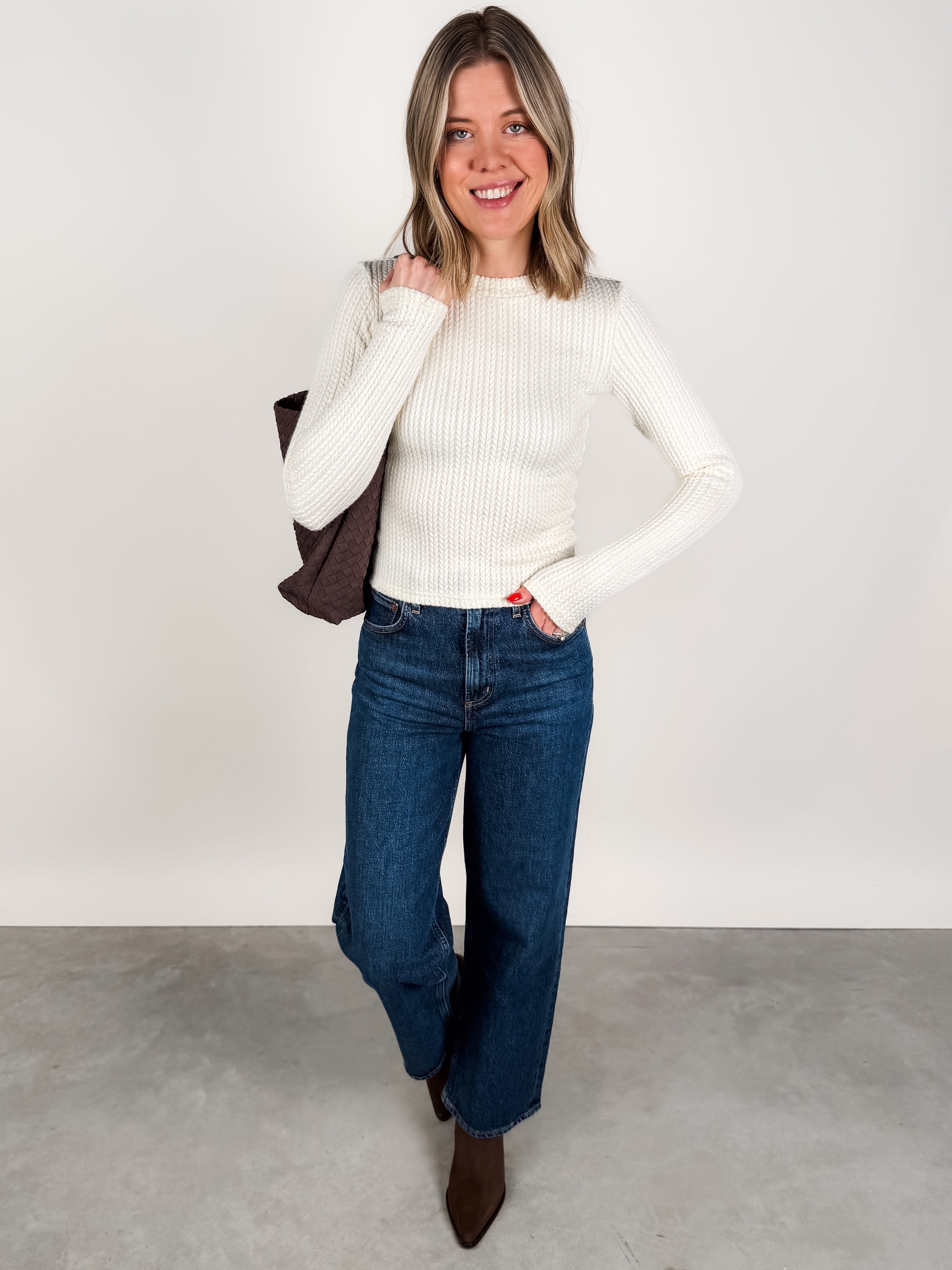 Maris Raised Knit L/S Top Look image