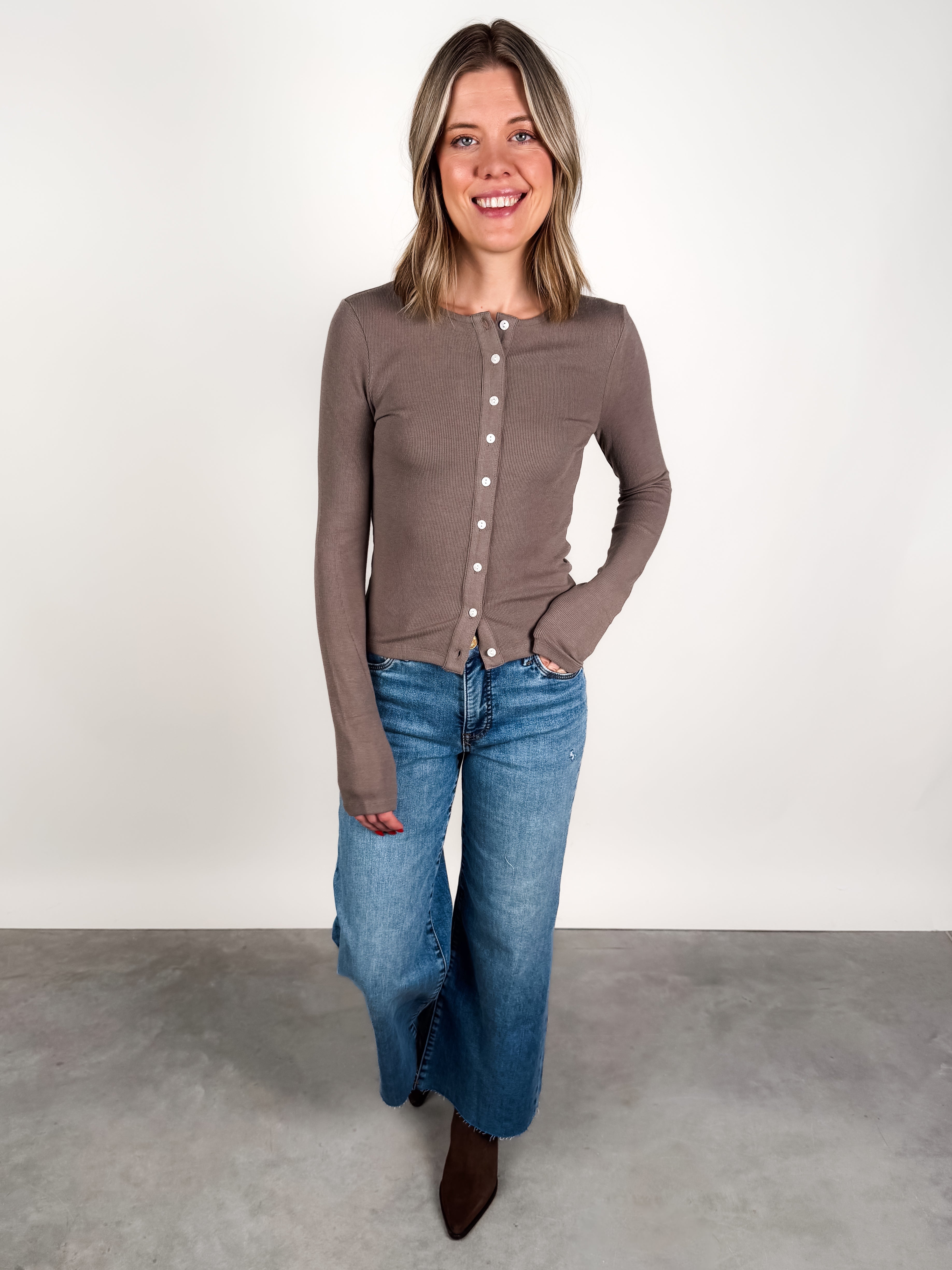 With The Top Down Knit Top Look image