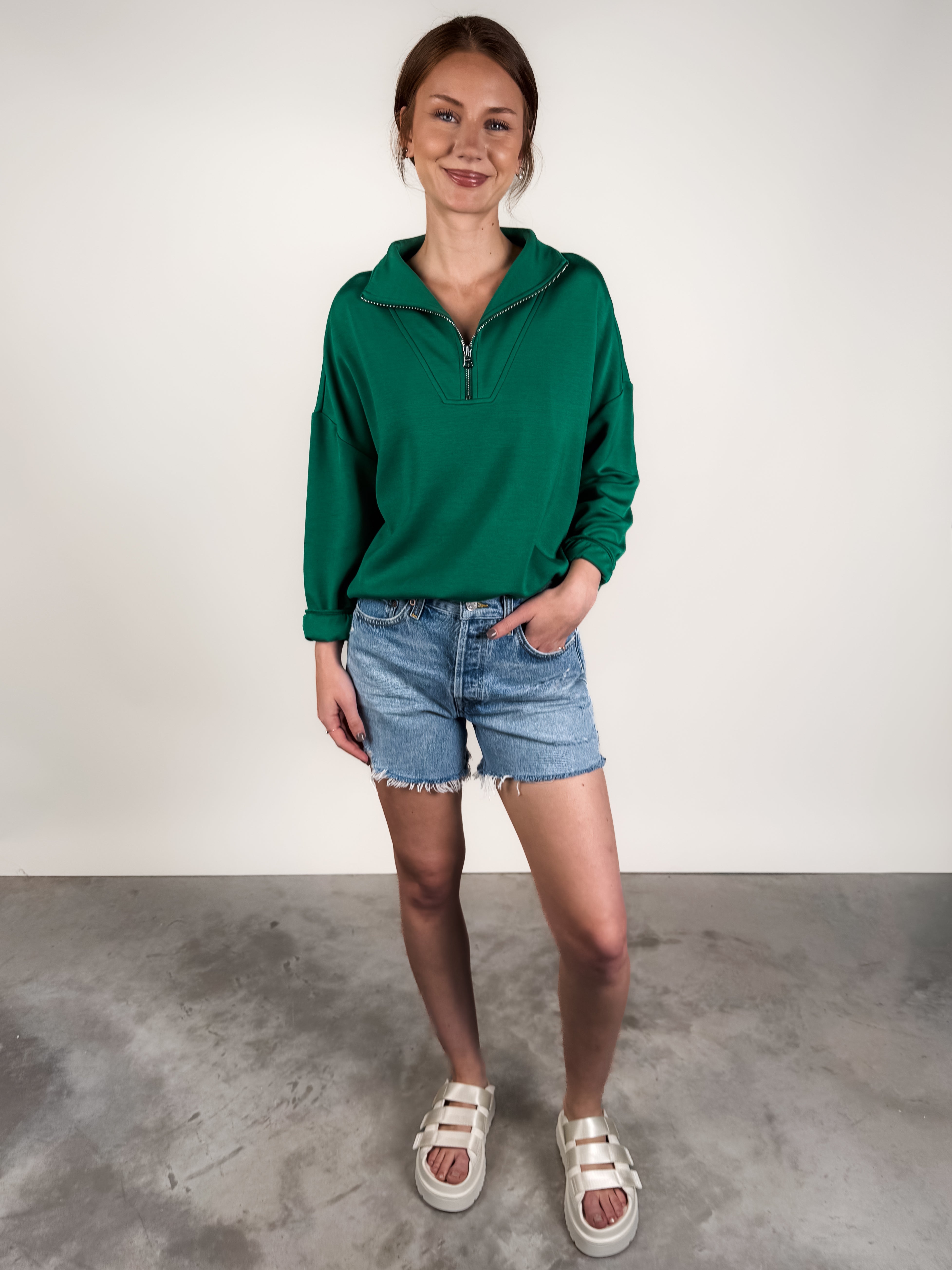 Hawley Half Zip Sweatshirt Look image