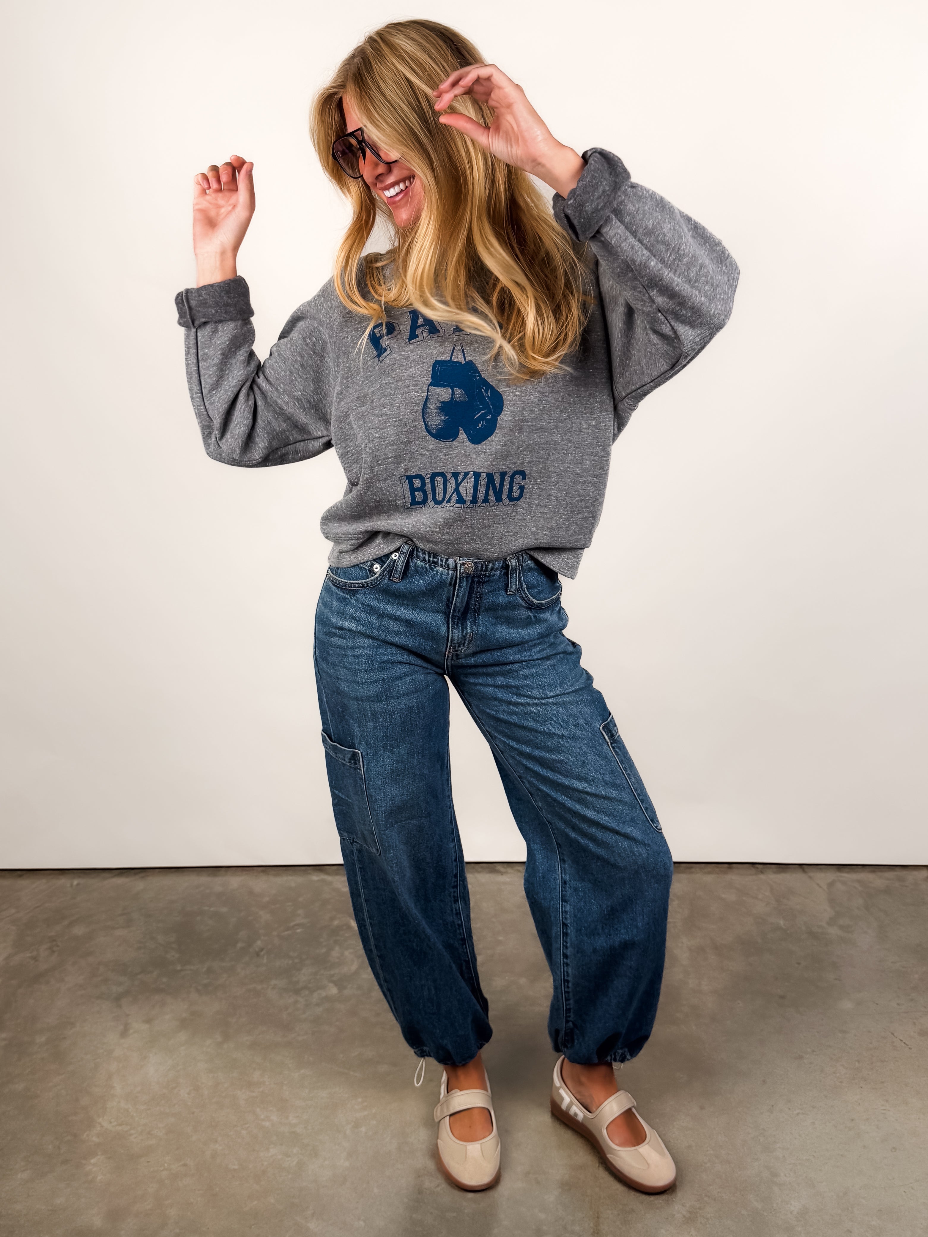 Paris Boxing Raglan Crew Look image