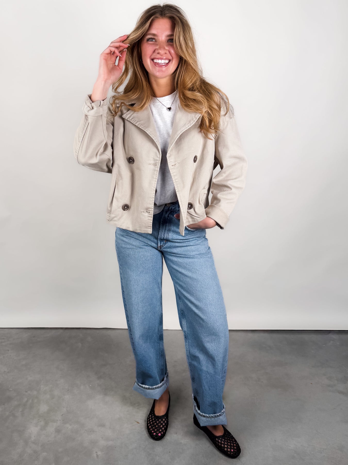 Willow Notch Collar Jacket Look