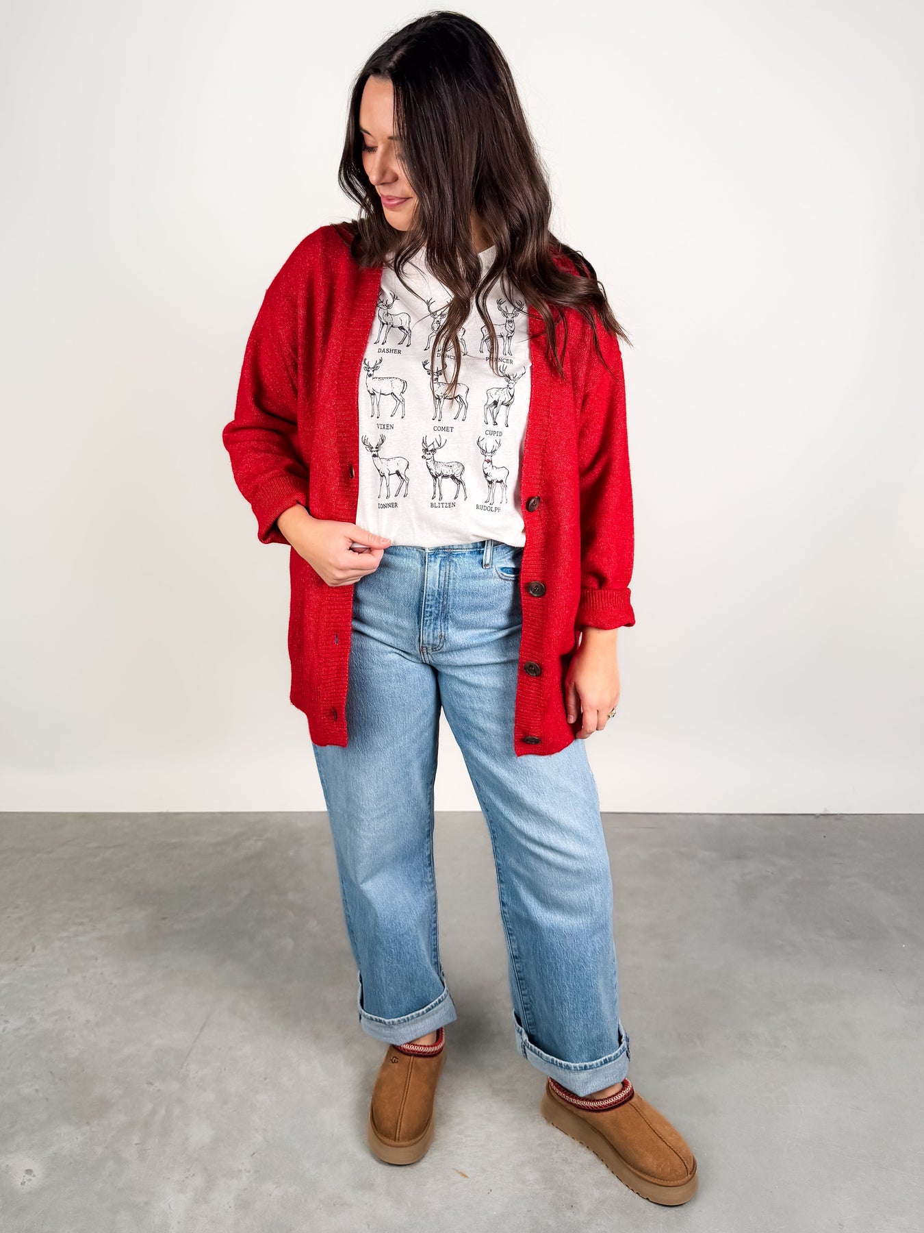 Santa's Reindeer Graphic Tee Look