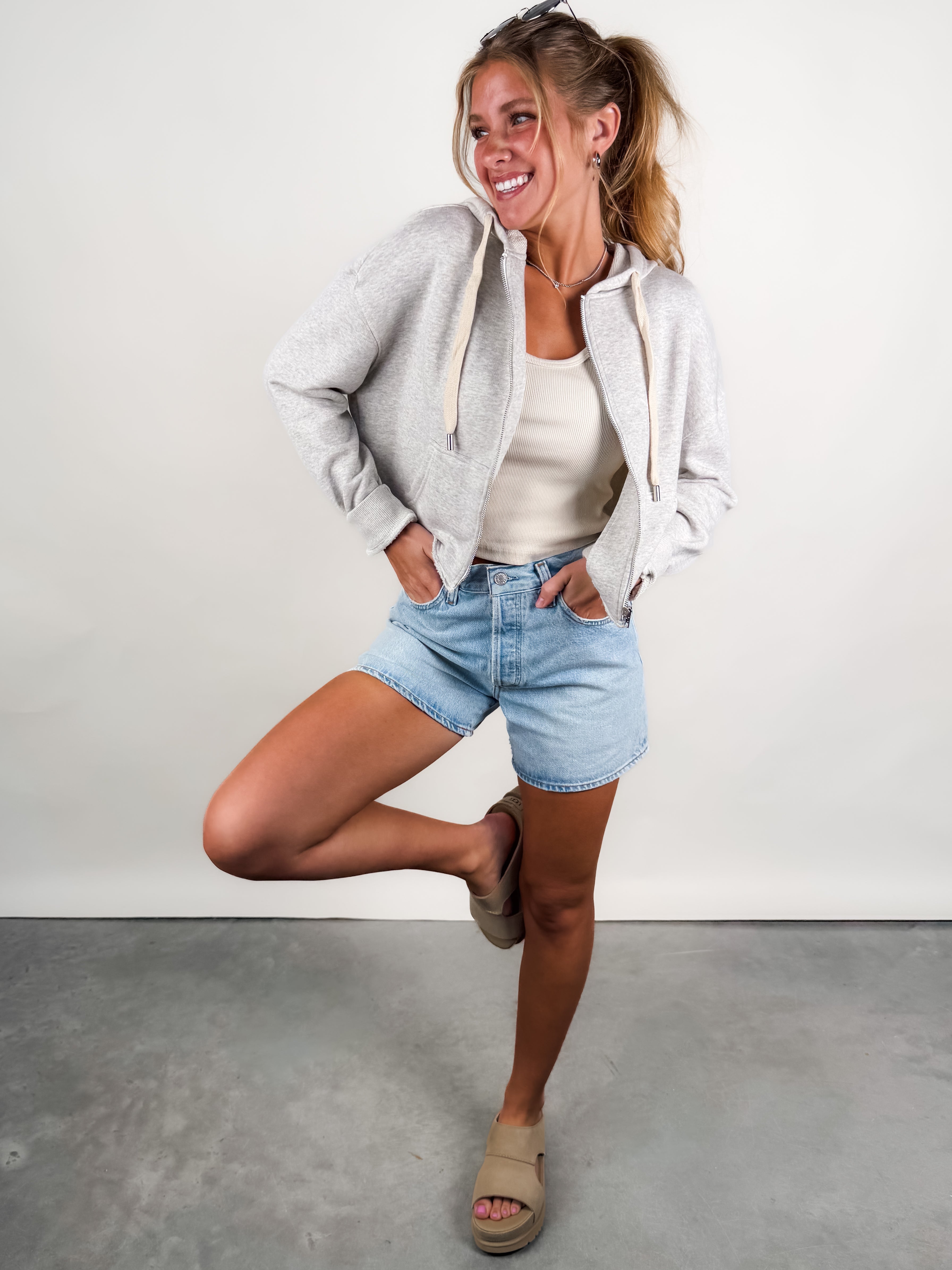 Nora Zip Front Hoodie Look image