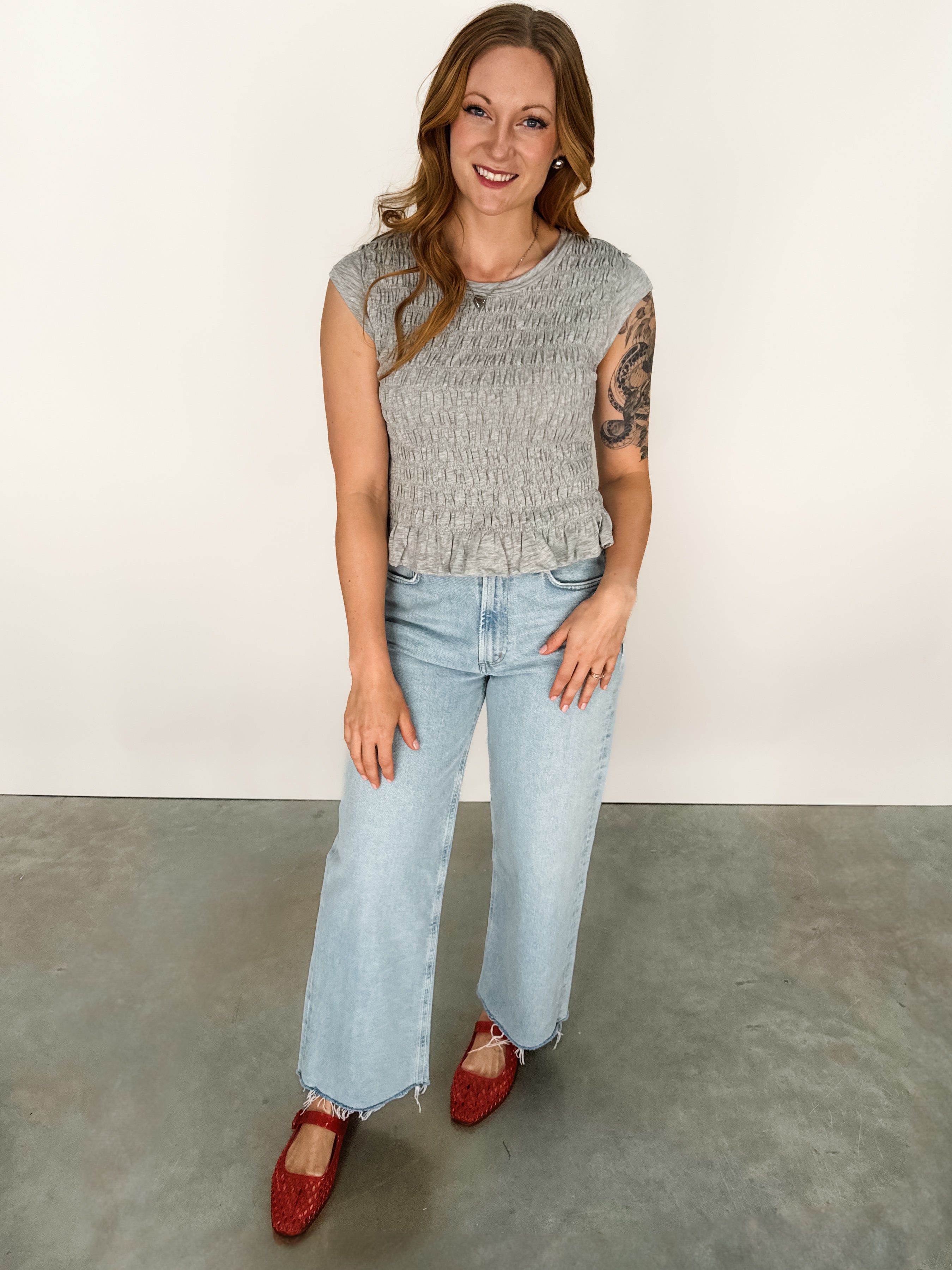 Back Home Smocked Top Look image