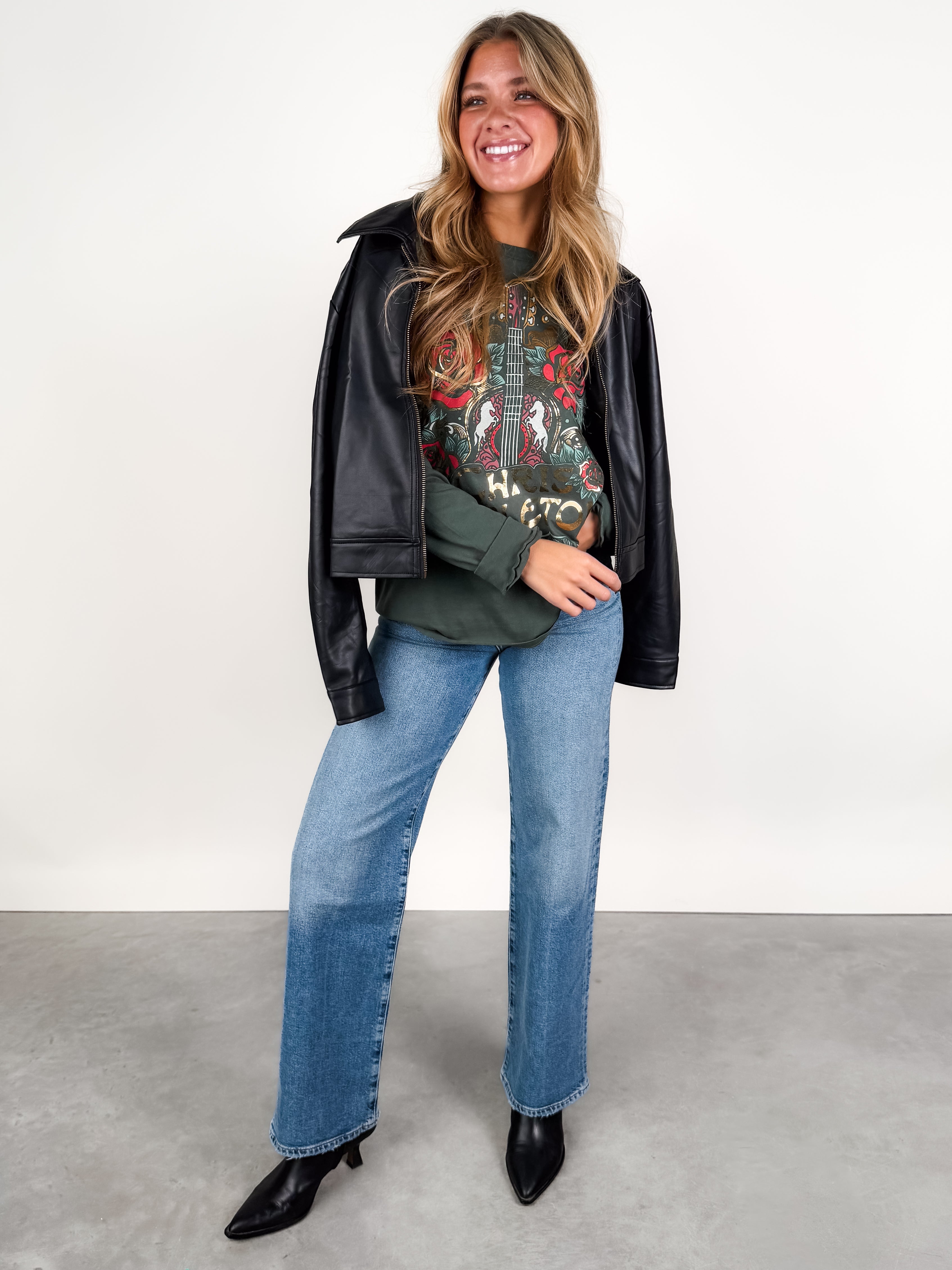 Chris Stapleton Guitar & Roses Merch Long Sleeve Look image