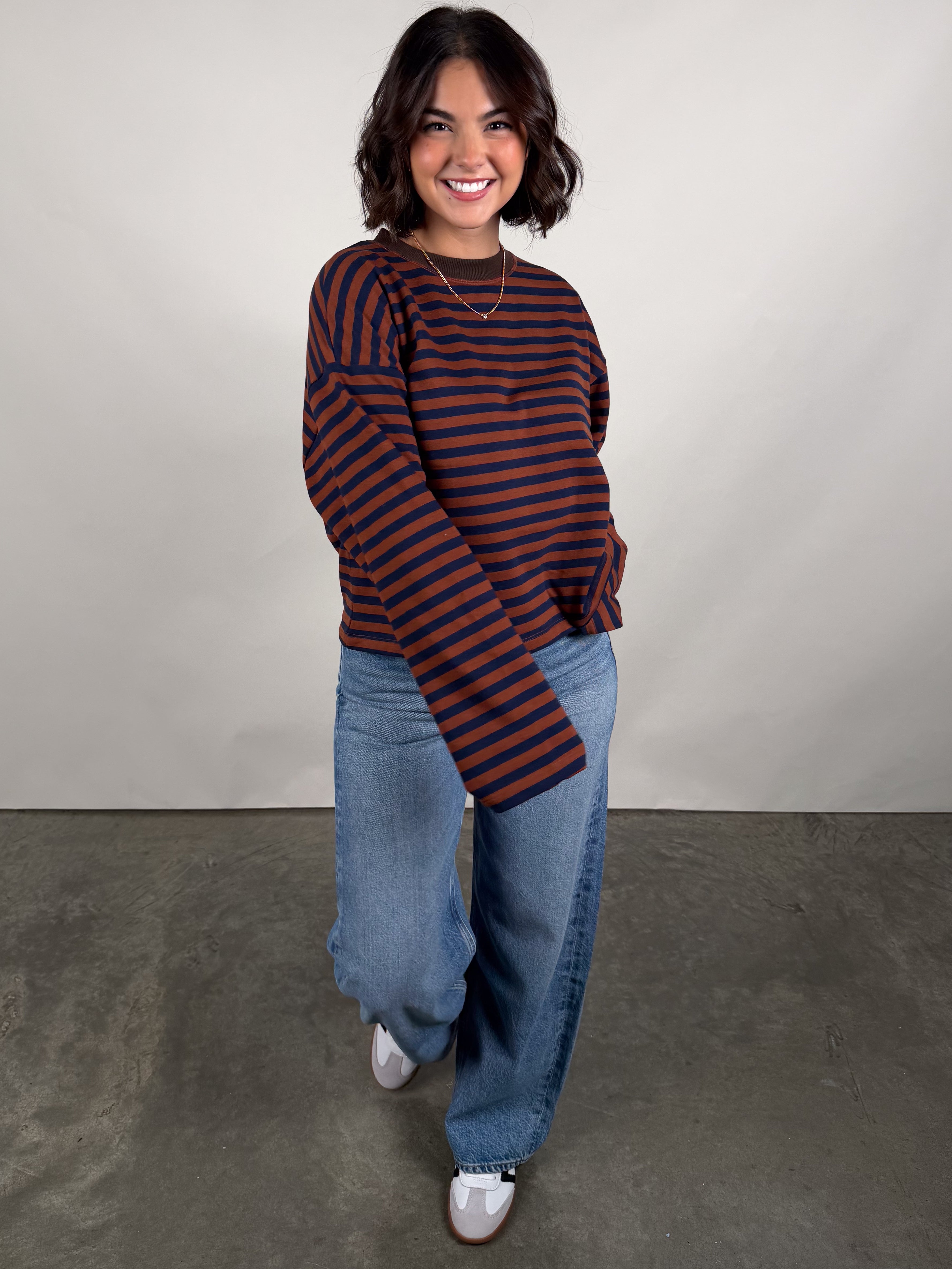 Anywhere Near You Striped Top Look image