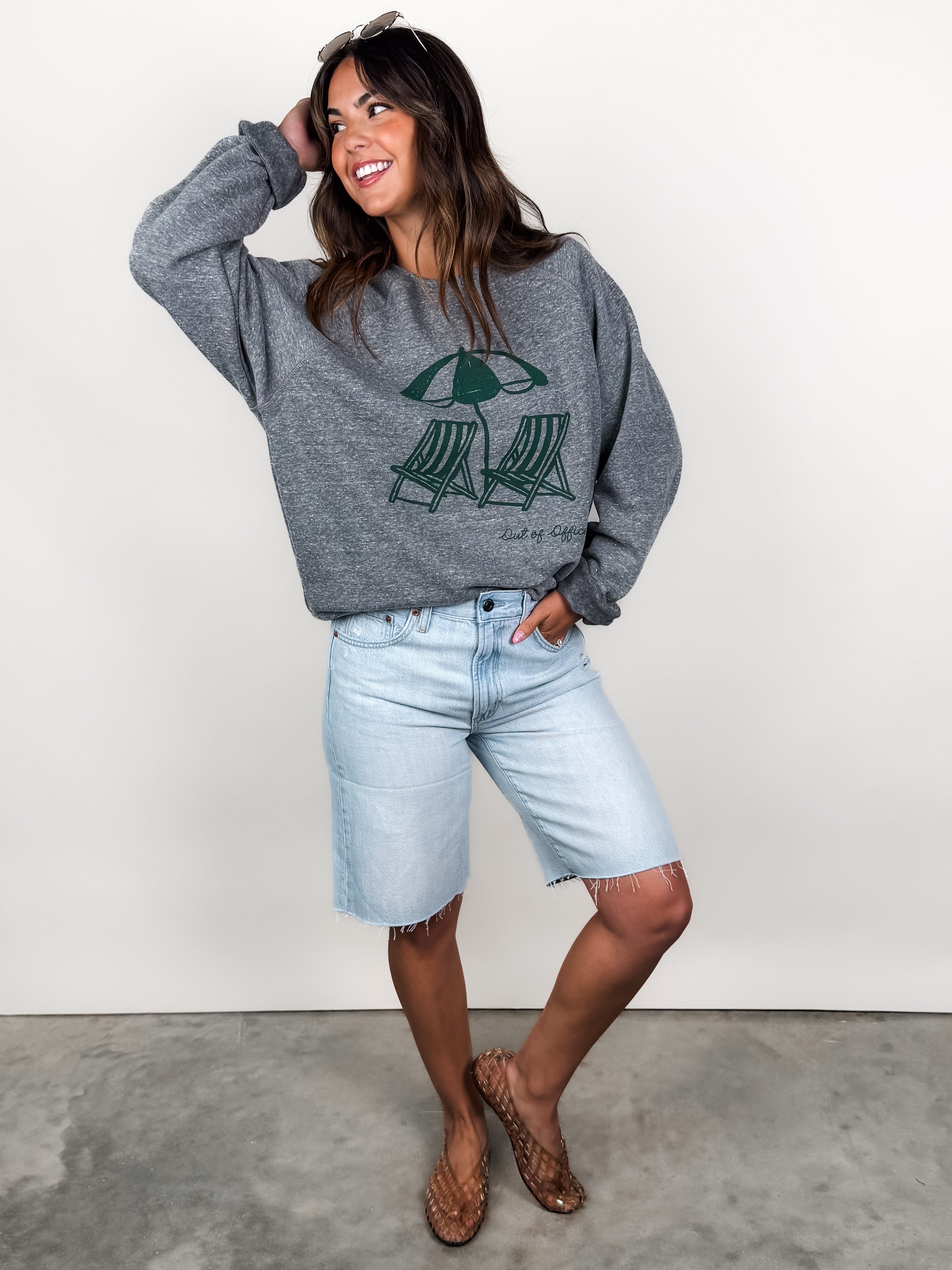 Out Of Office Raglan Sweatshirt Look image