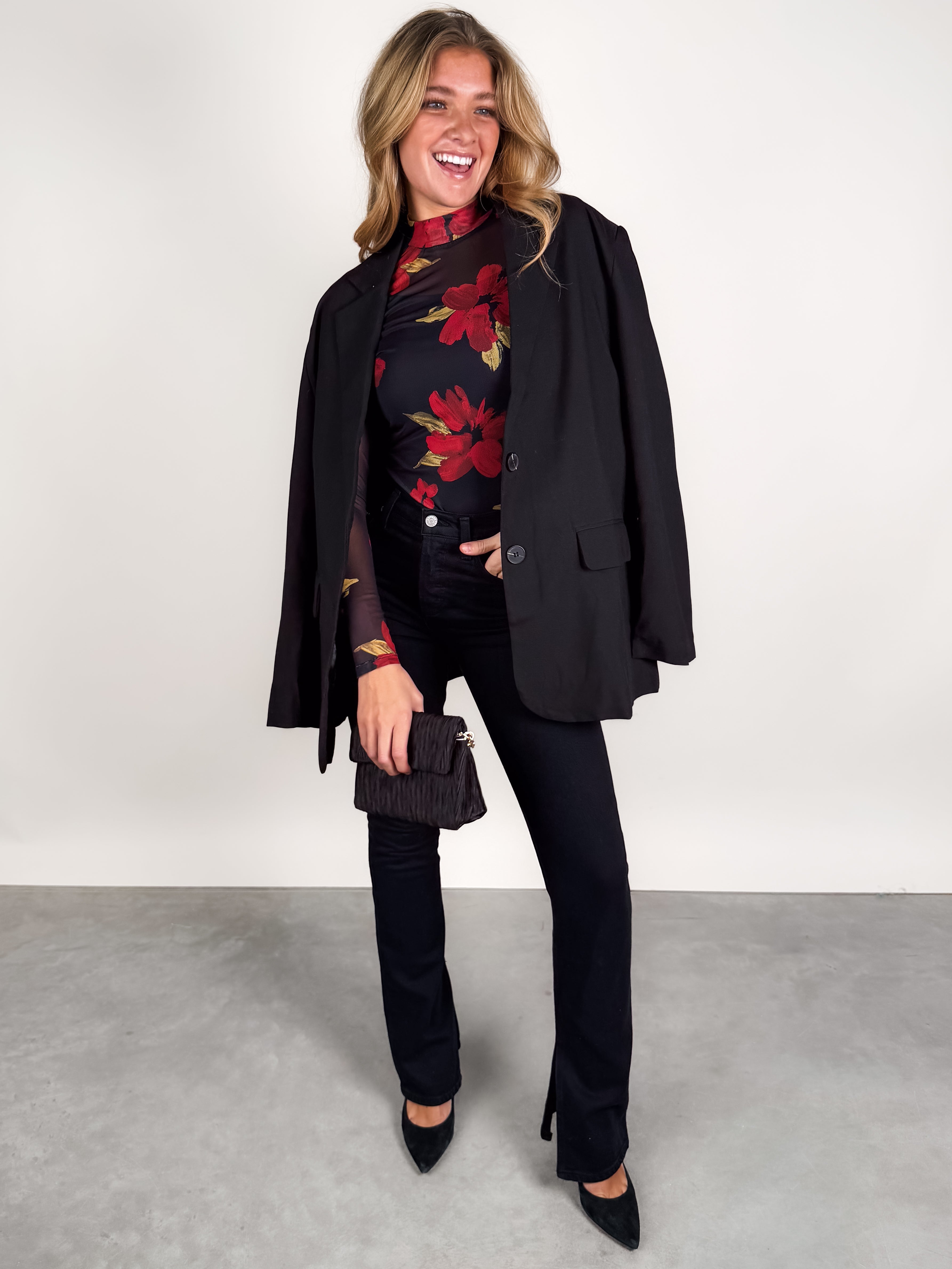 Gypset Glamor Mesh Mock Neck Look image