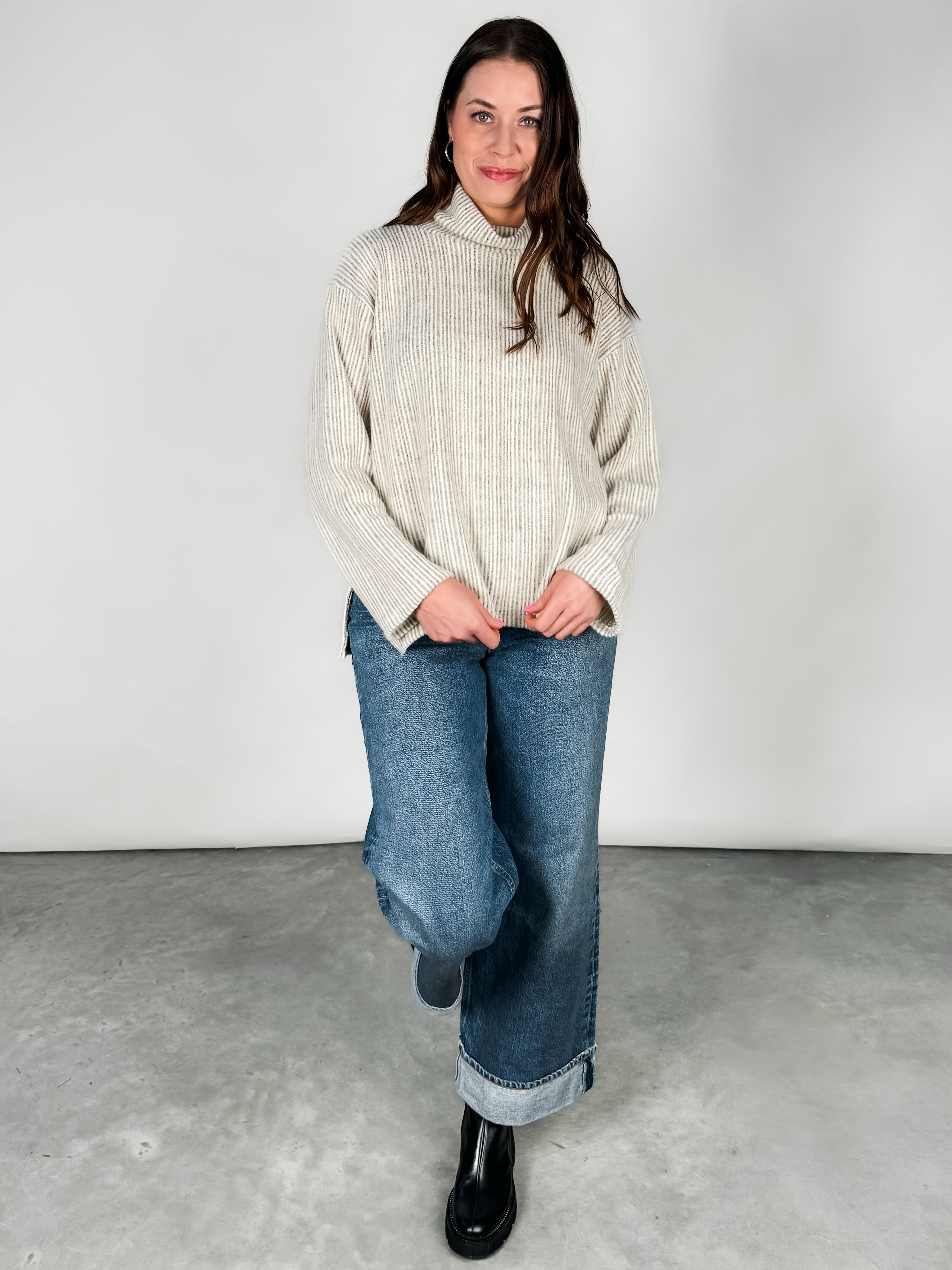 Juniper Brushed Funnel Neck Sweater Look image