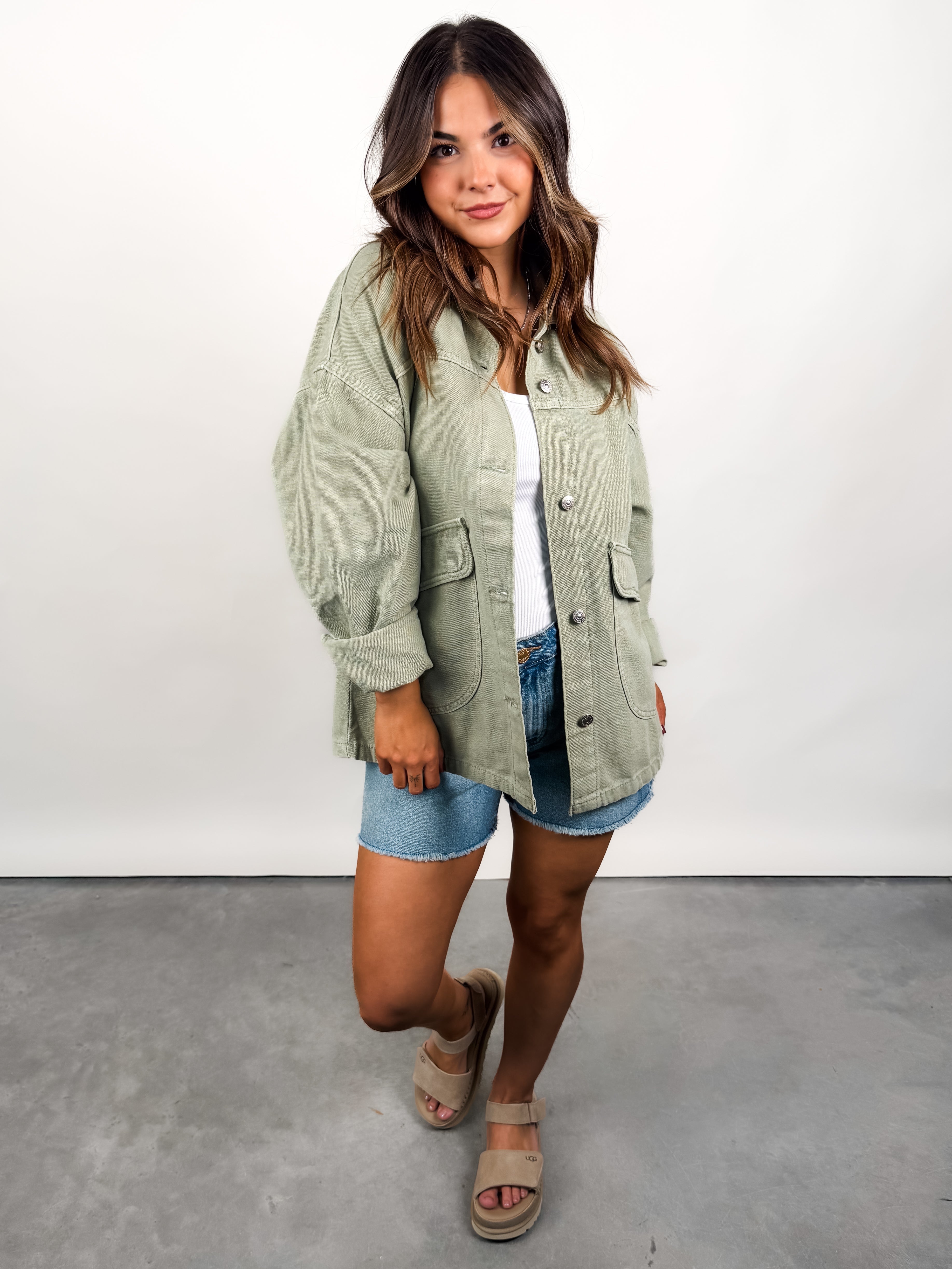Lemon Denim Jacket Look image