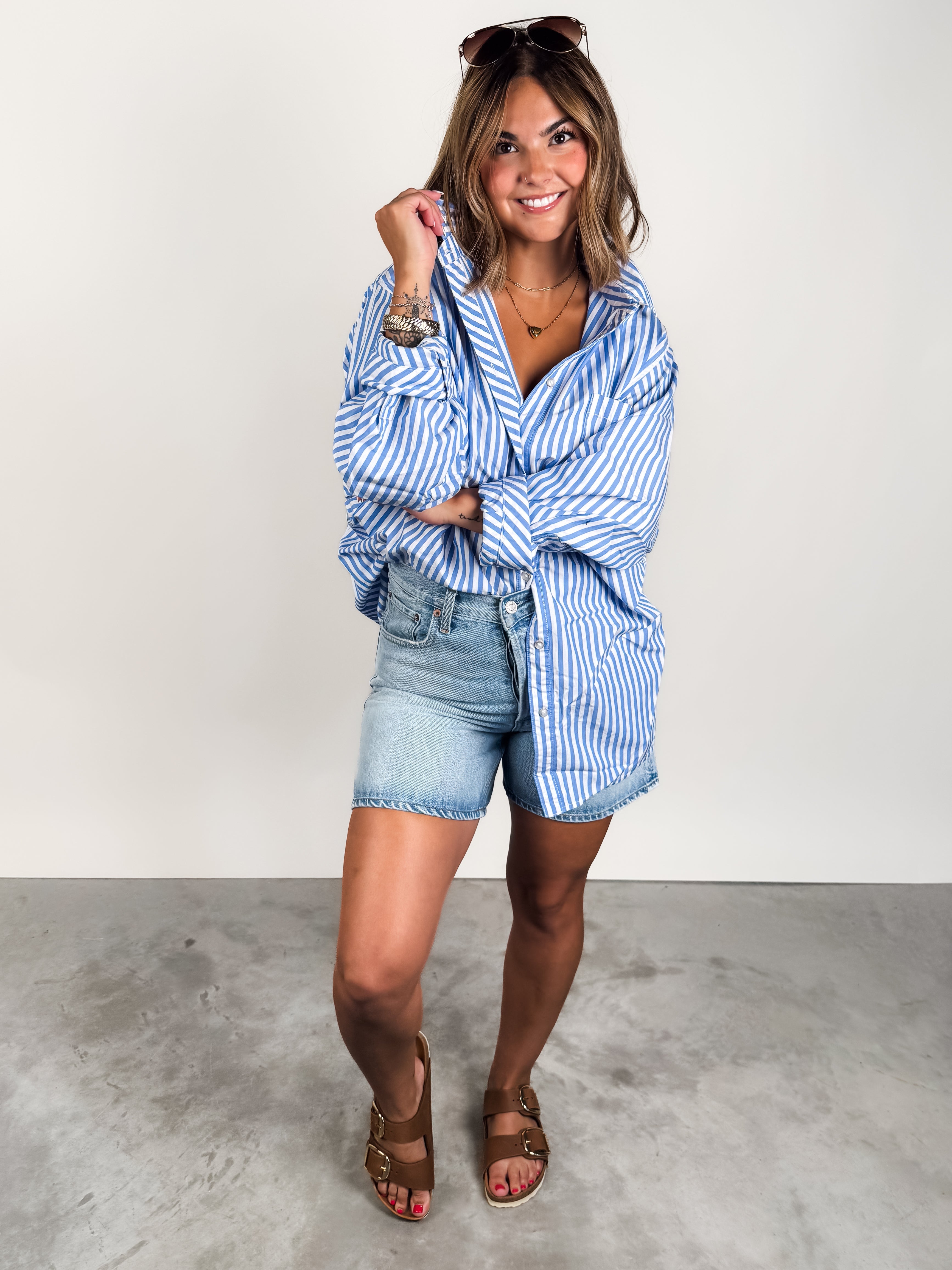 Sabine Tailored Stripe Shirt Look image