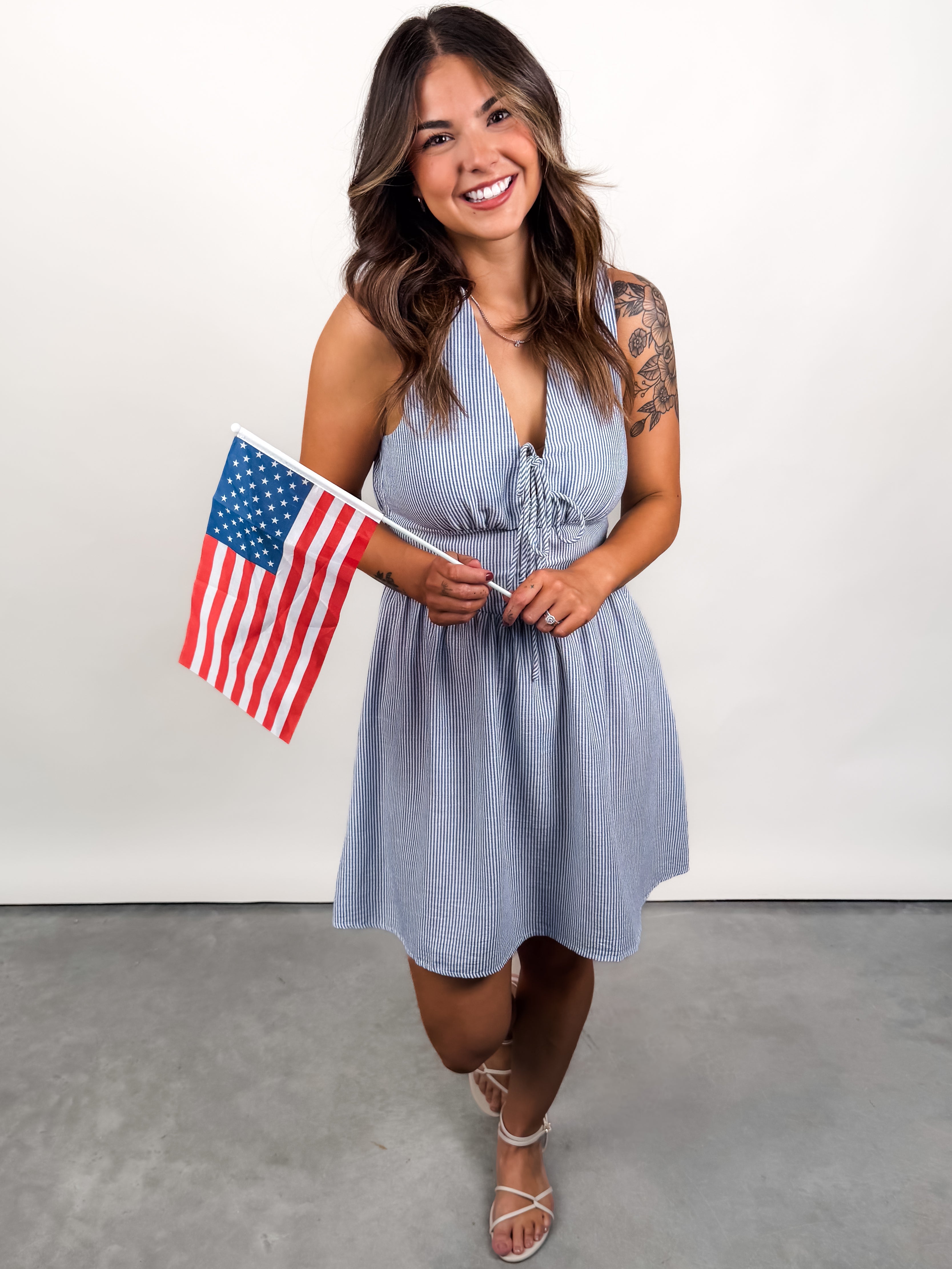 Garden Sun Tie Mini Dress Look image