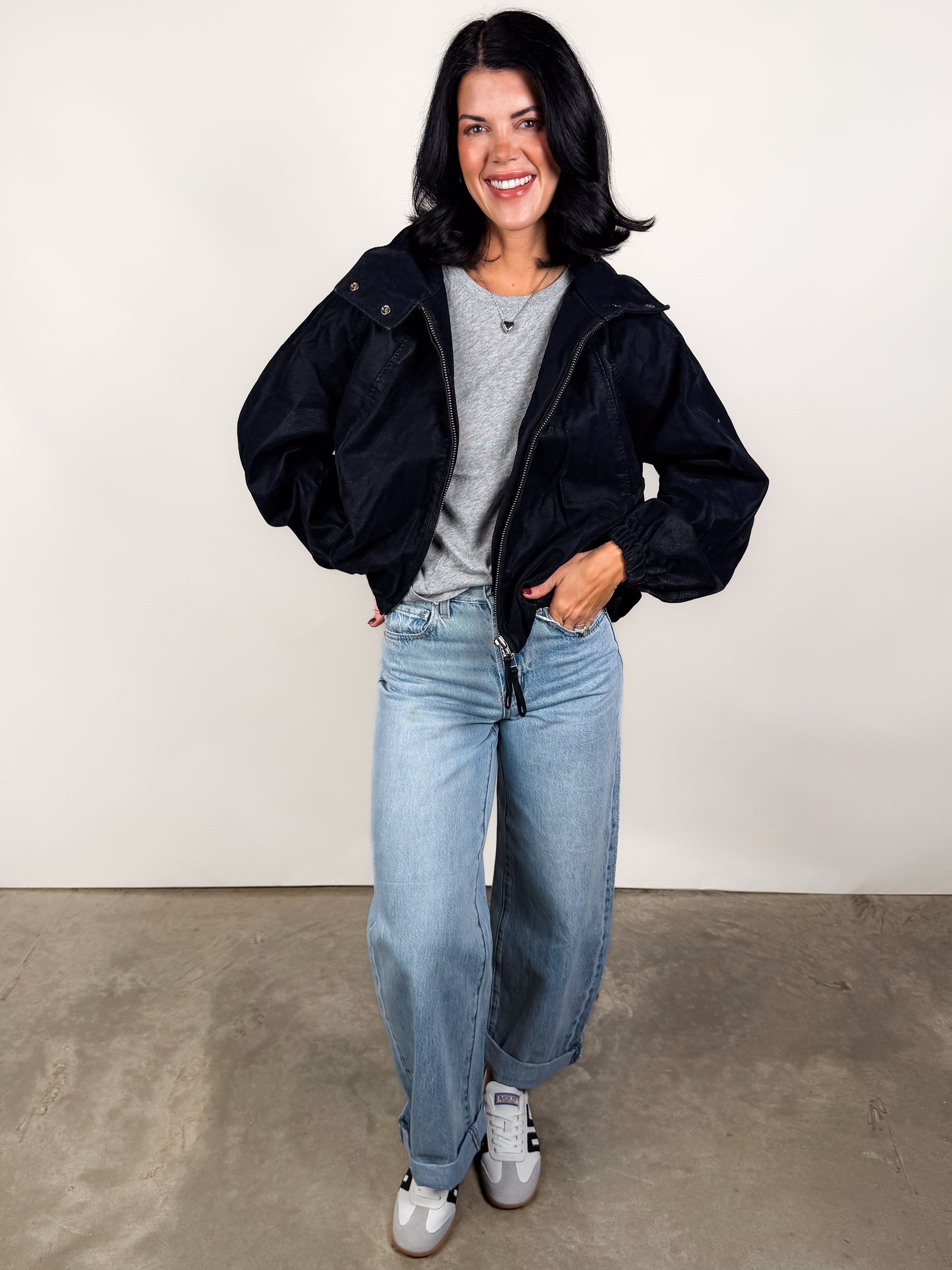 Chelsea Vegan Suede Jacket Look image