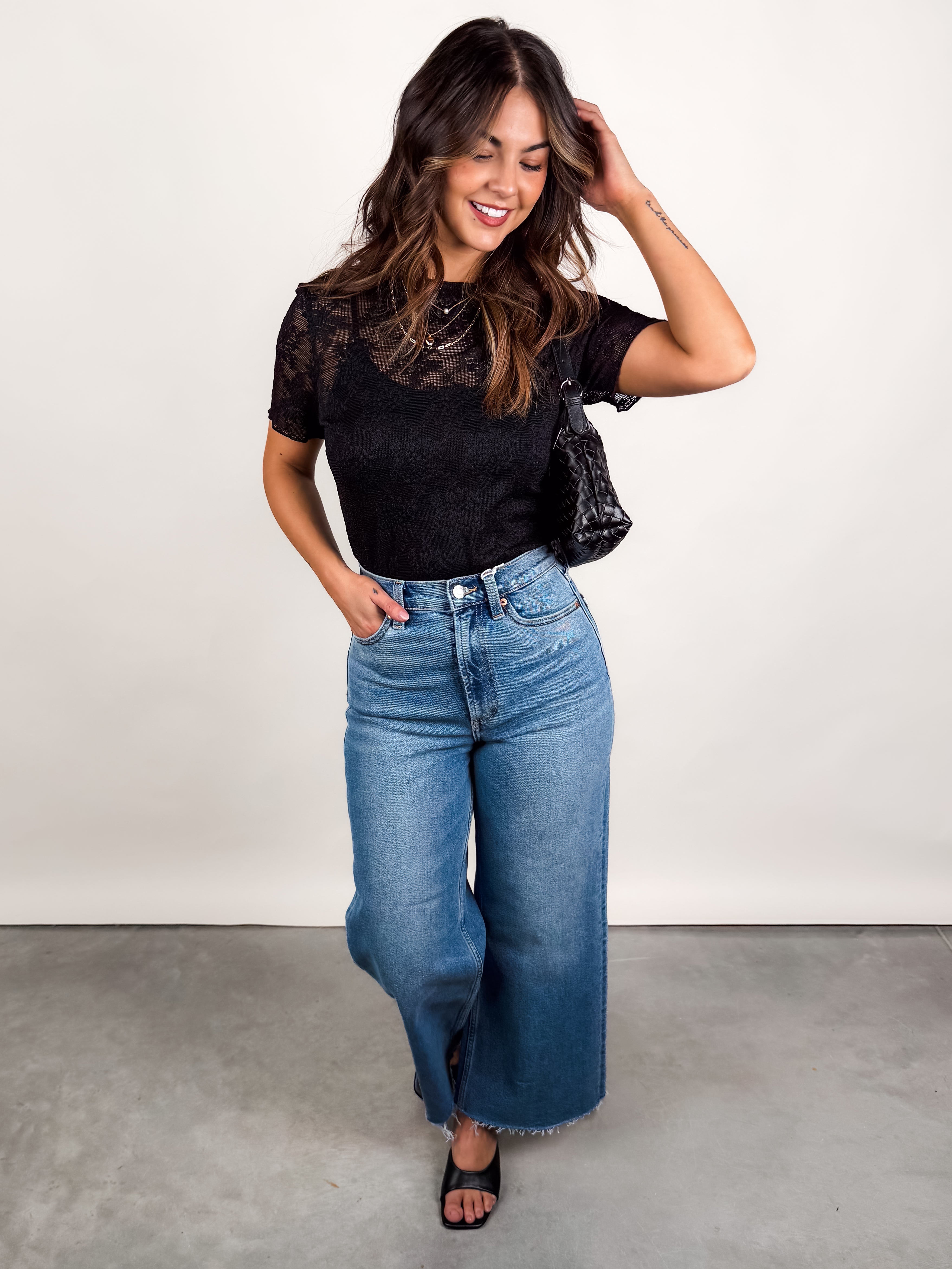 Love Your Grace Floral Lace Top Look image