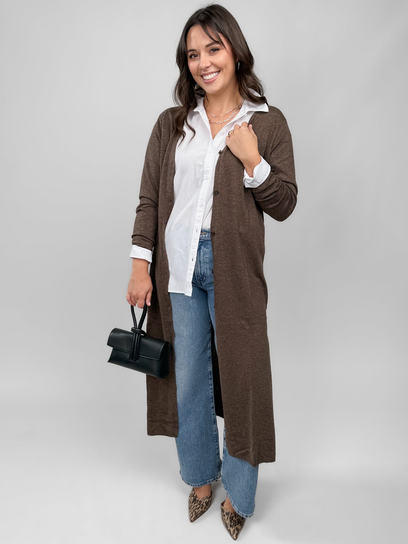 Fake Concerns Maxi Cardigan Look