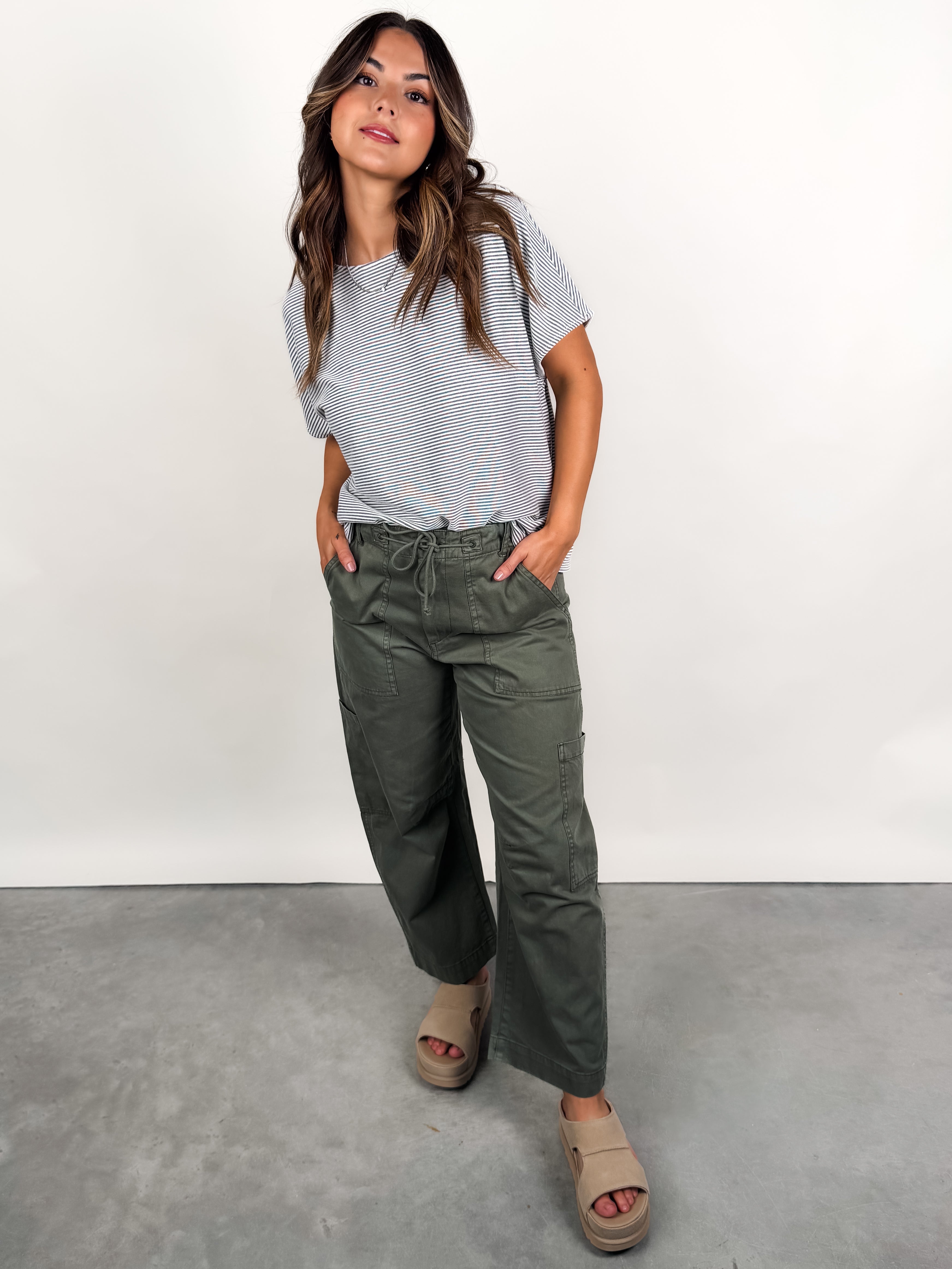 Not Close Stripe Top Look image