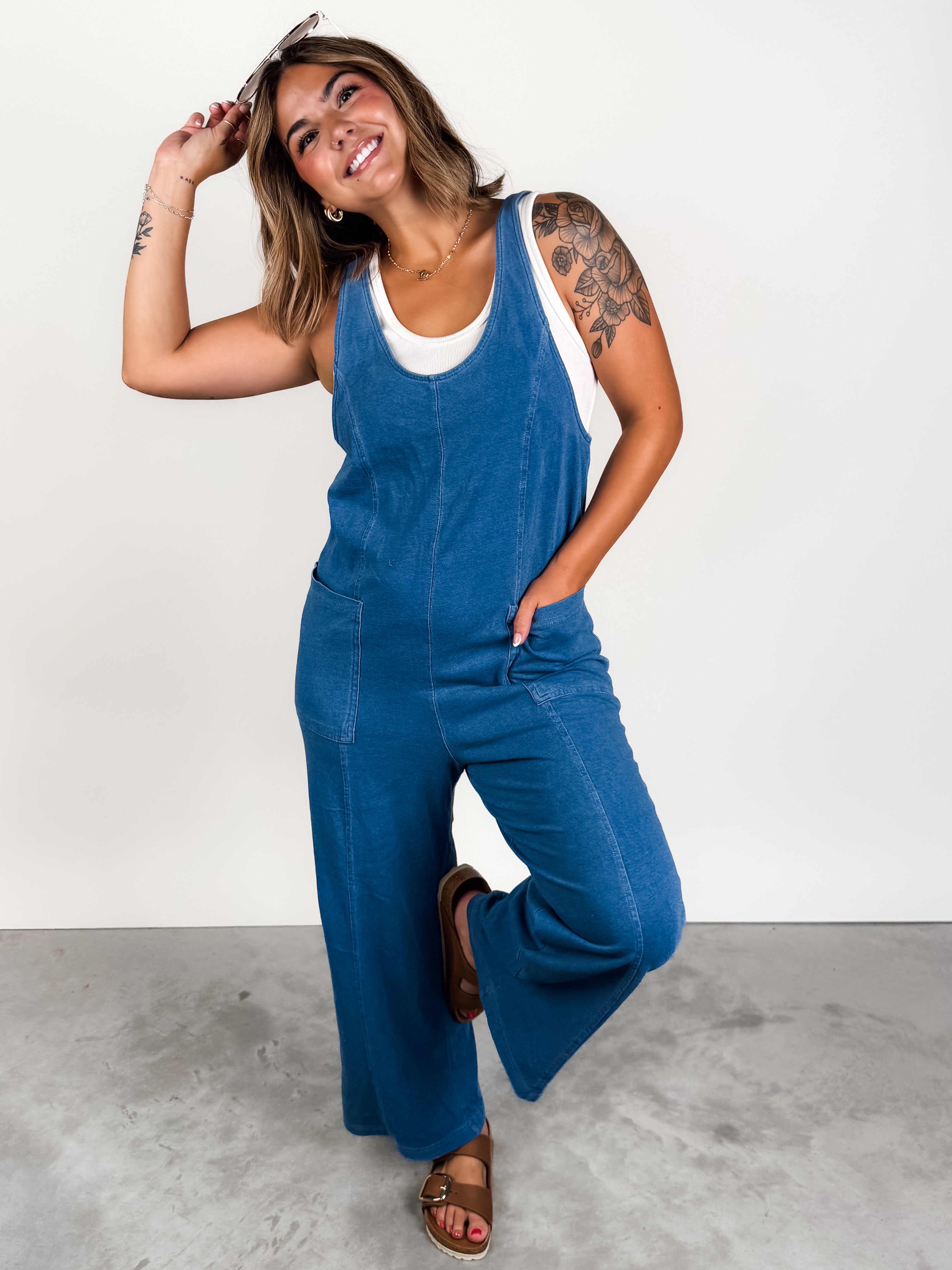 Everyday Jersey Denim Jumpsuit Look image