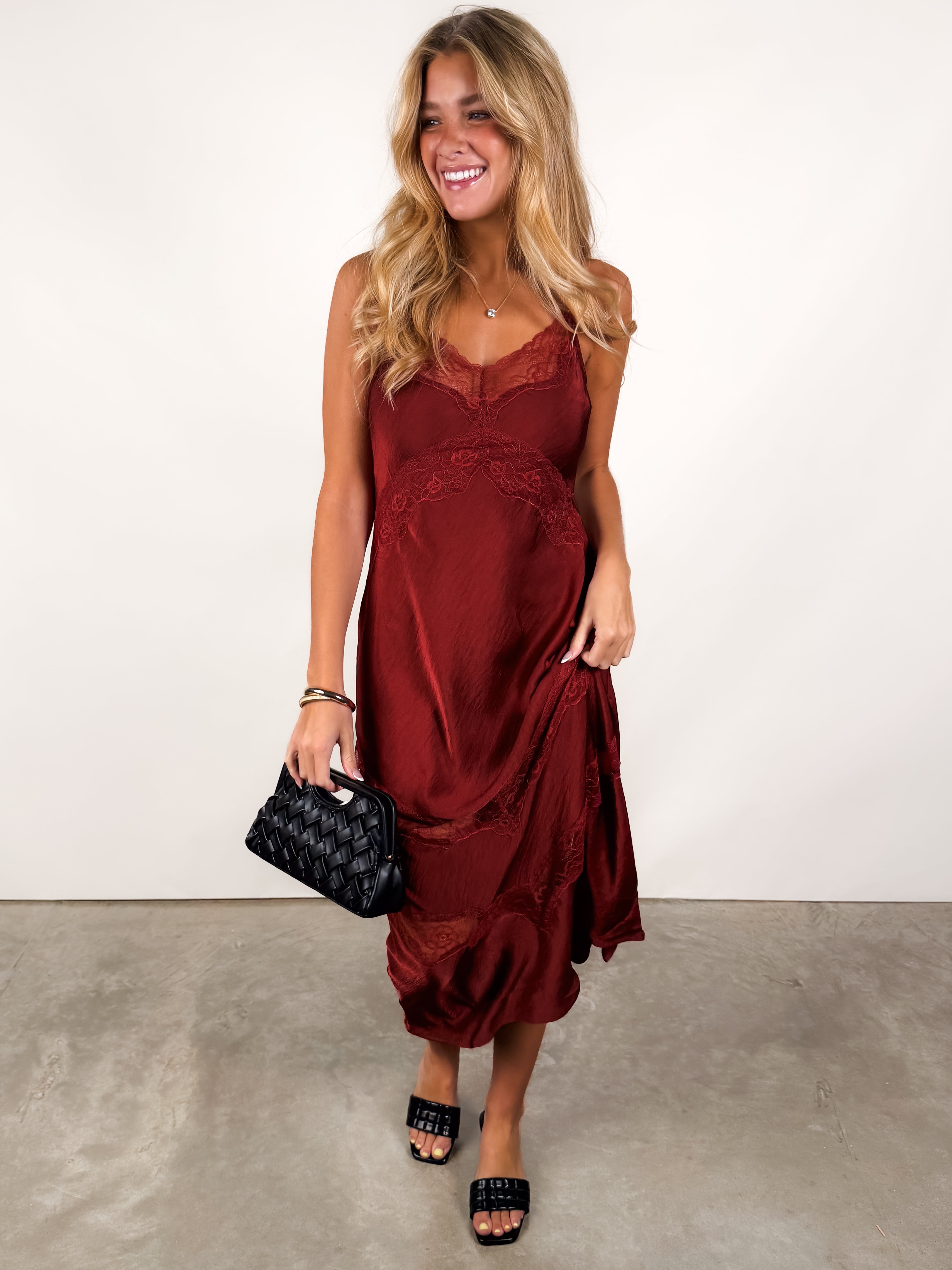 Bruna Lace Inset Midi Dress Look image