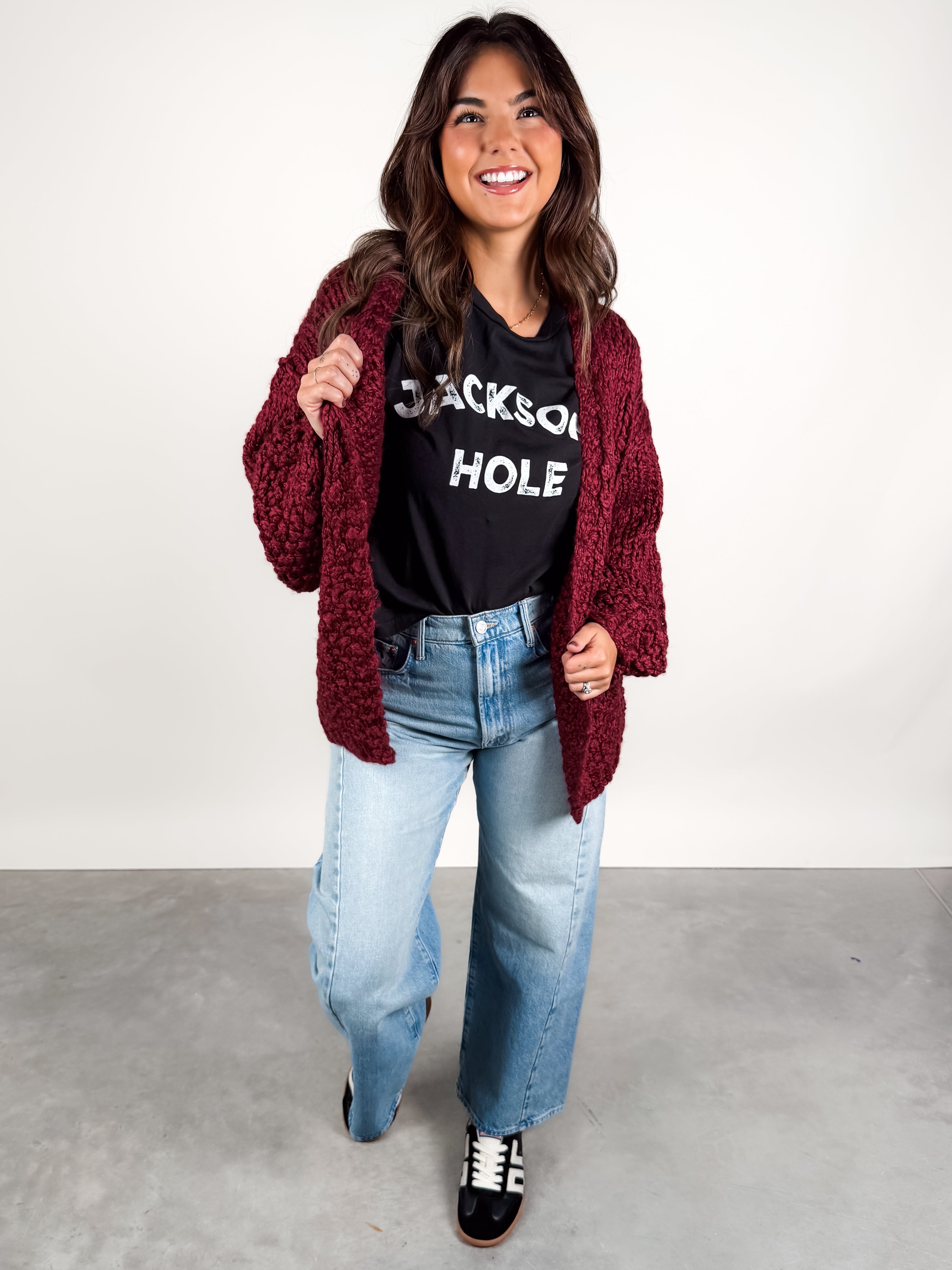 Florence Hand Knit Chunky Cardi Look image