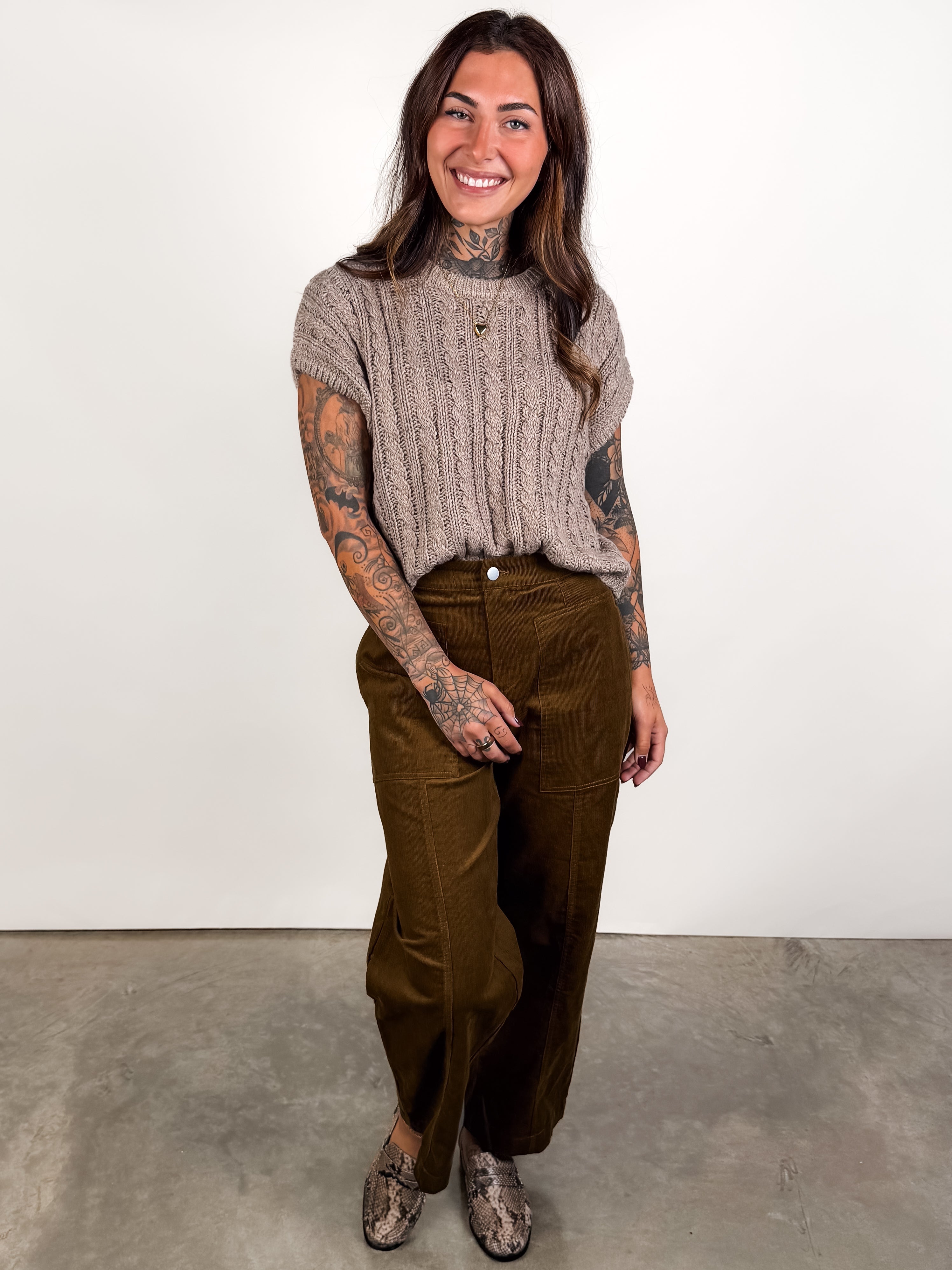 Effortless Cable Knit Sweater Look image
