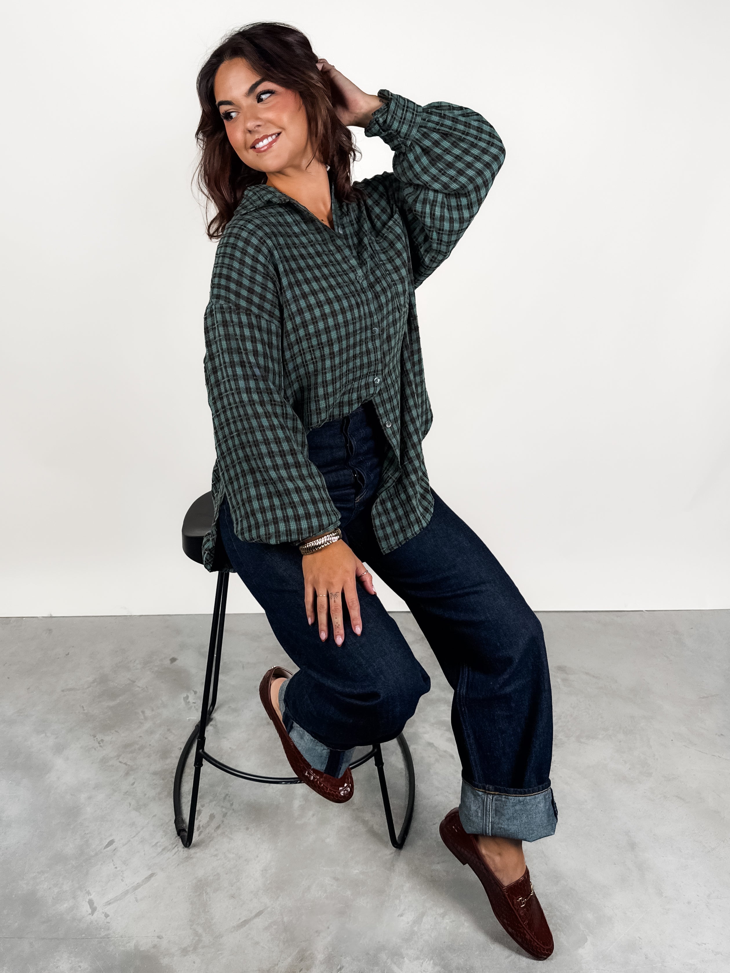 Mia Checkered Shirt Look image