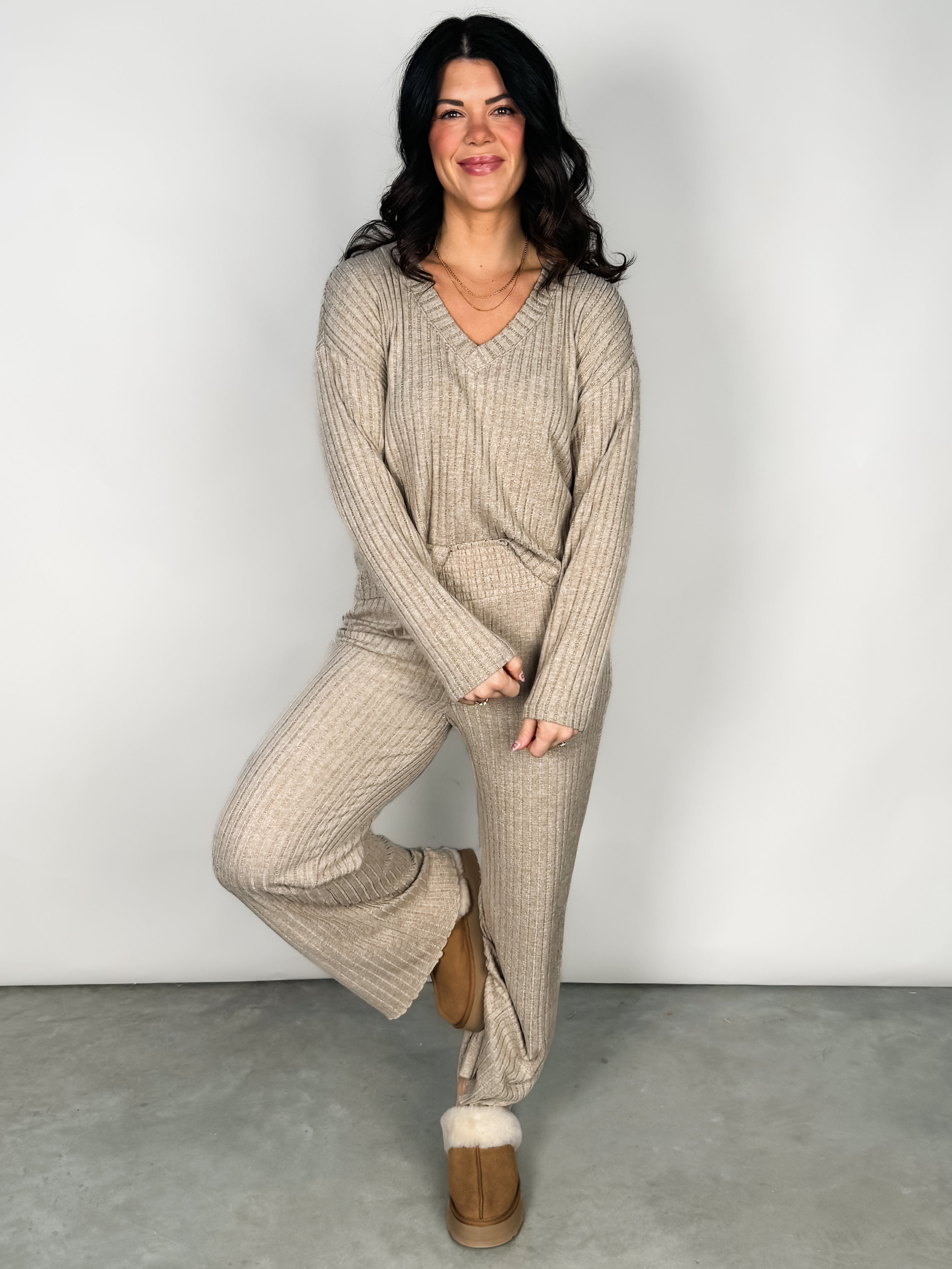 Valentina Long Sleeve Rib Top Look image