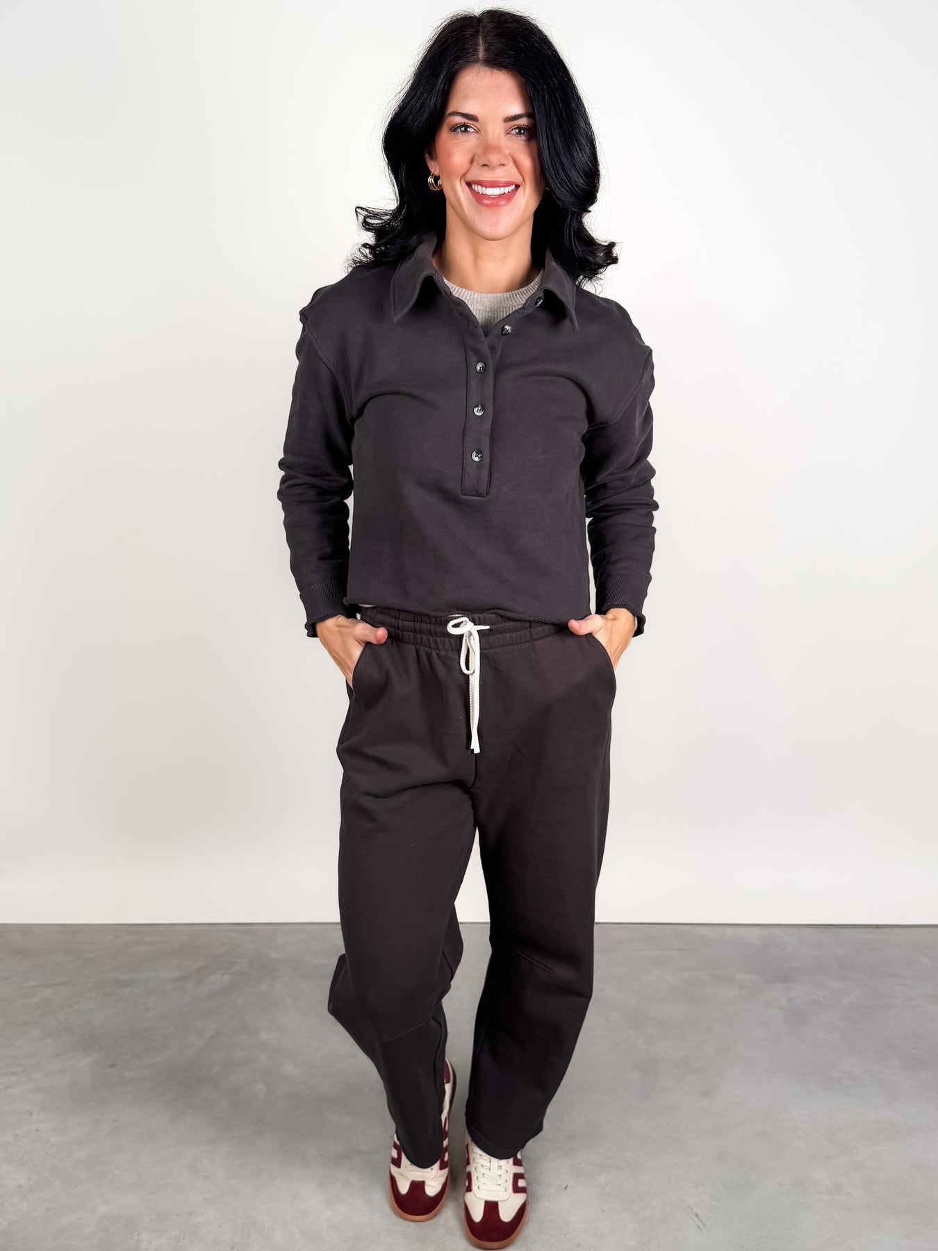 Vinny Fleece 3/4 Sweatshirt Look