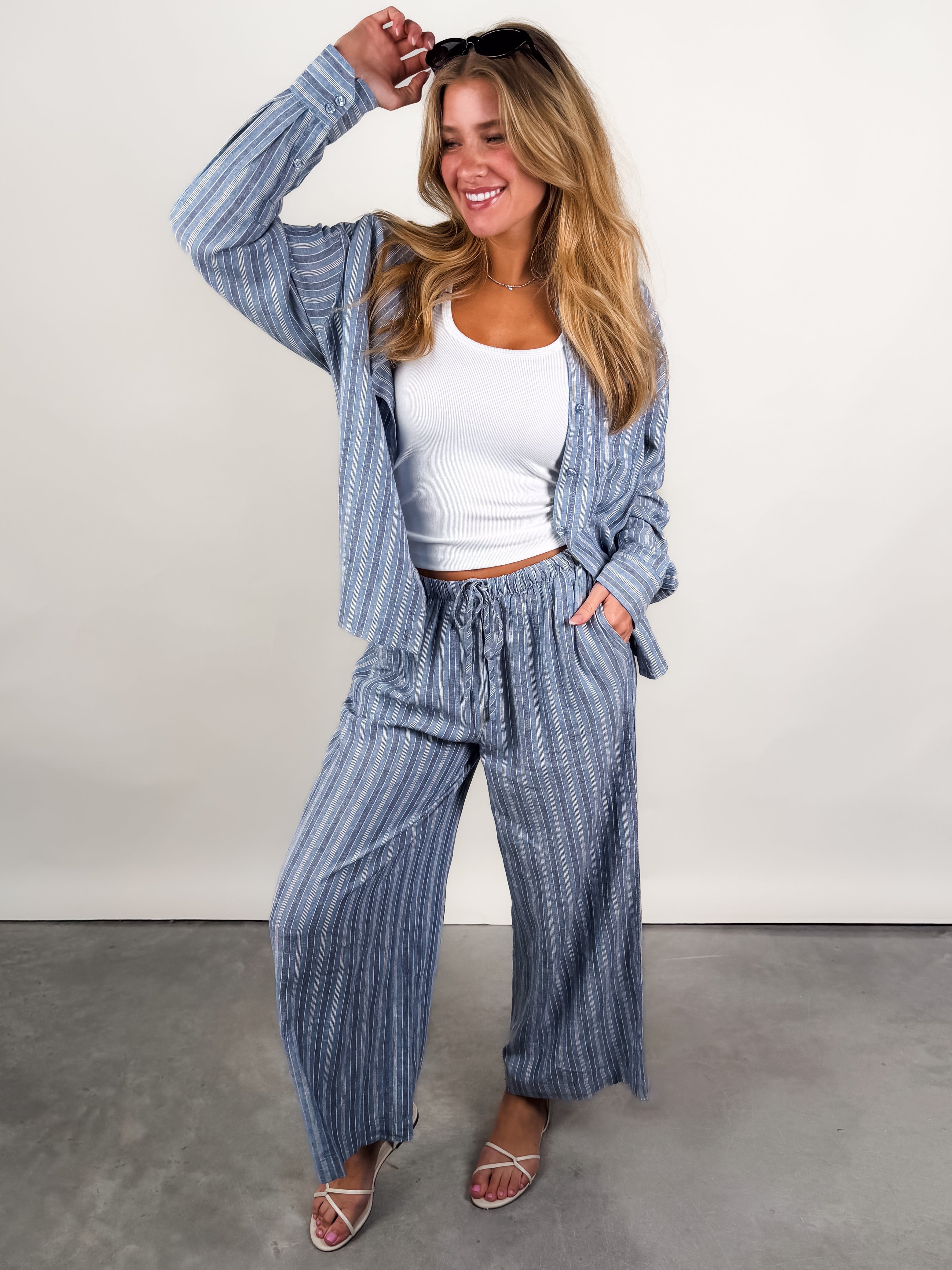 The Perfect Striped Button Up Look image