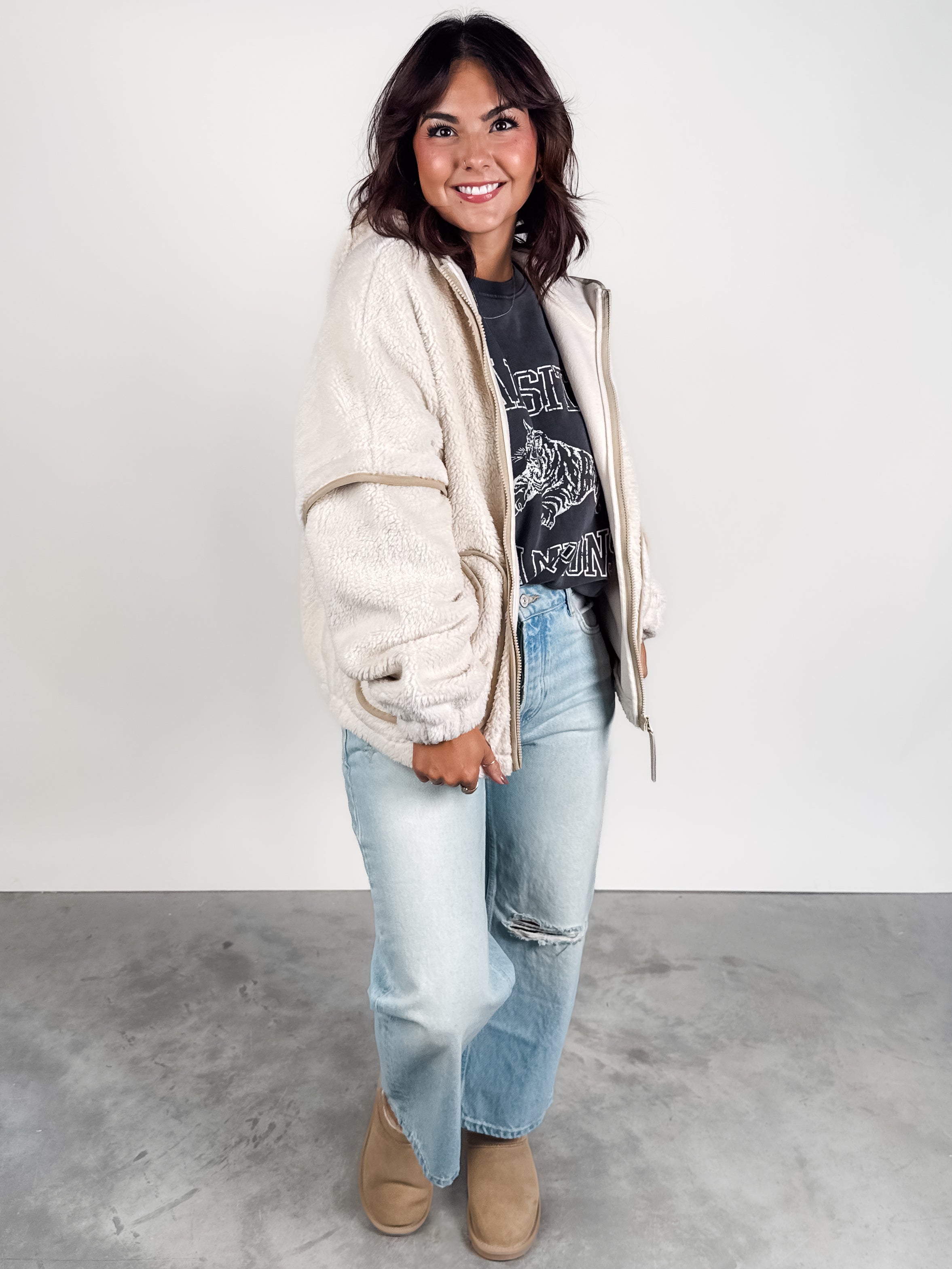 Women's Mariella UGGFluff Zip Hoodie Look image