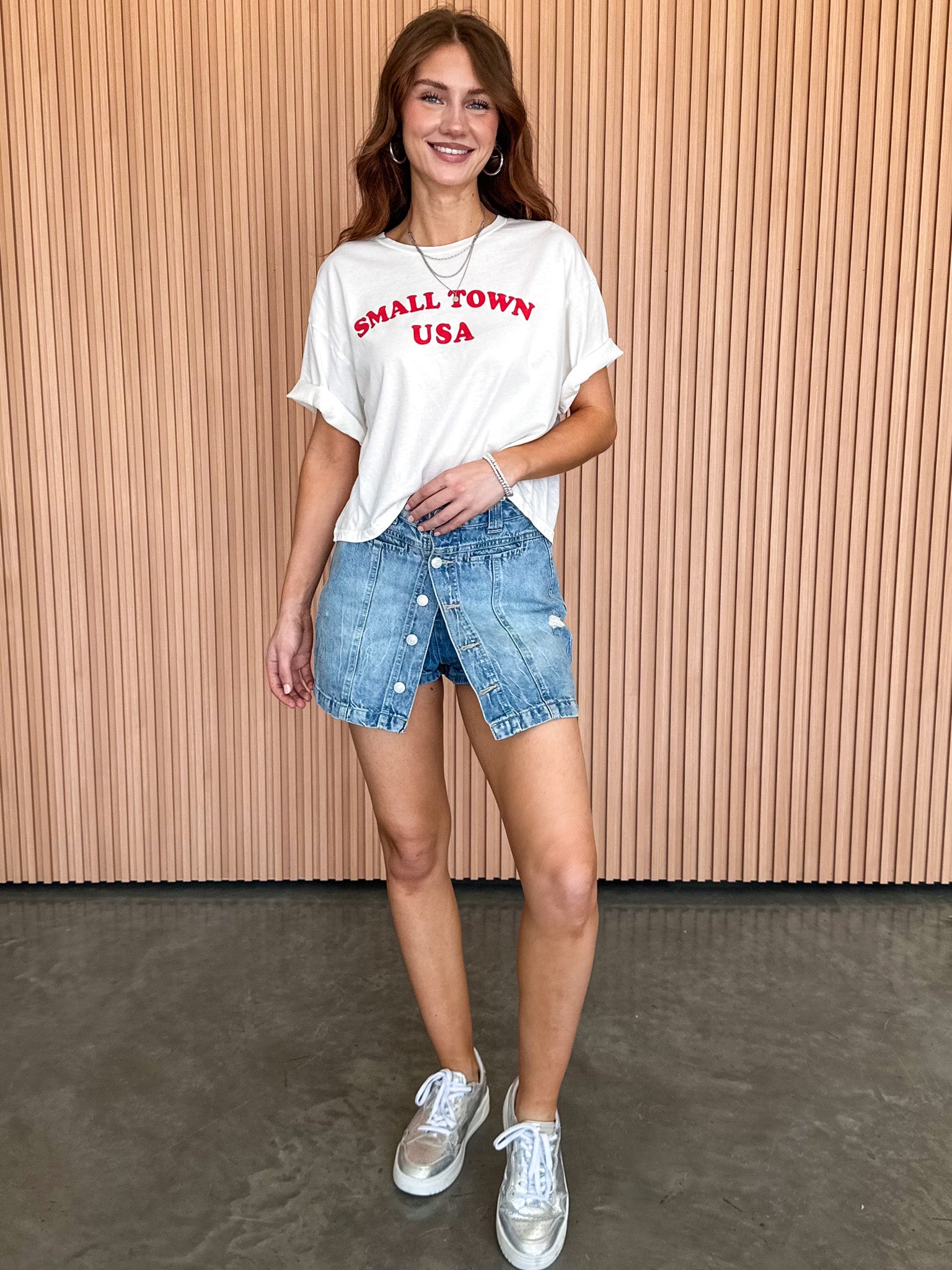 Small Town USA Cropped Tee Look image