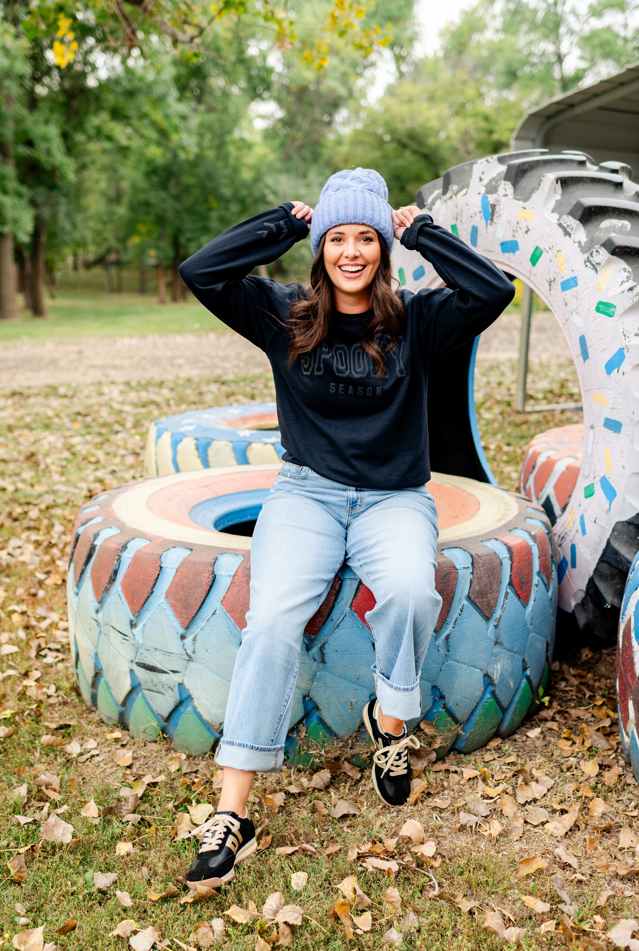 Spooky Season Graphic Sweatshirt Look image