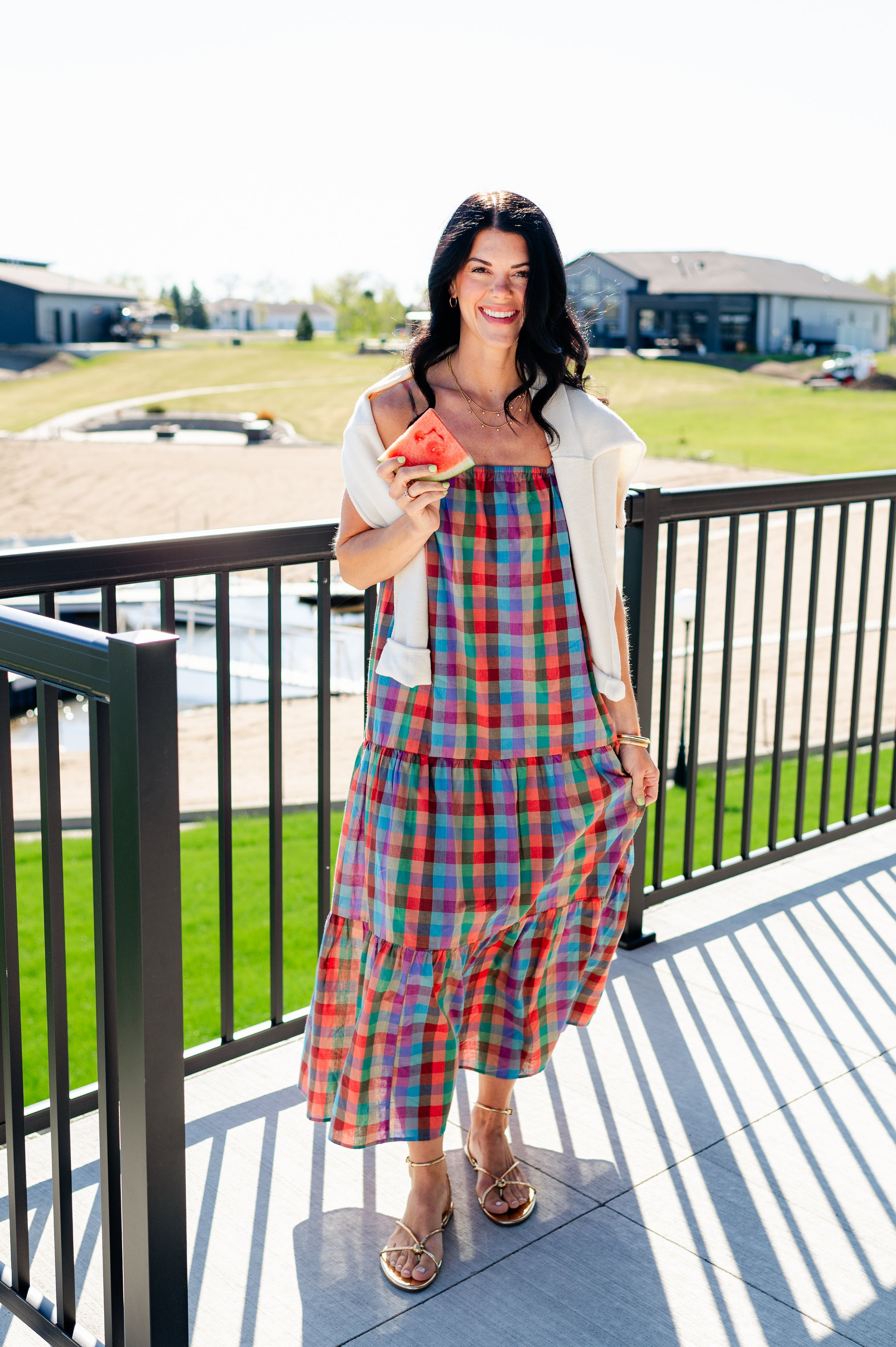 A Ballad Plaid Dress Multicolor / L