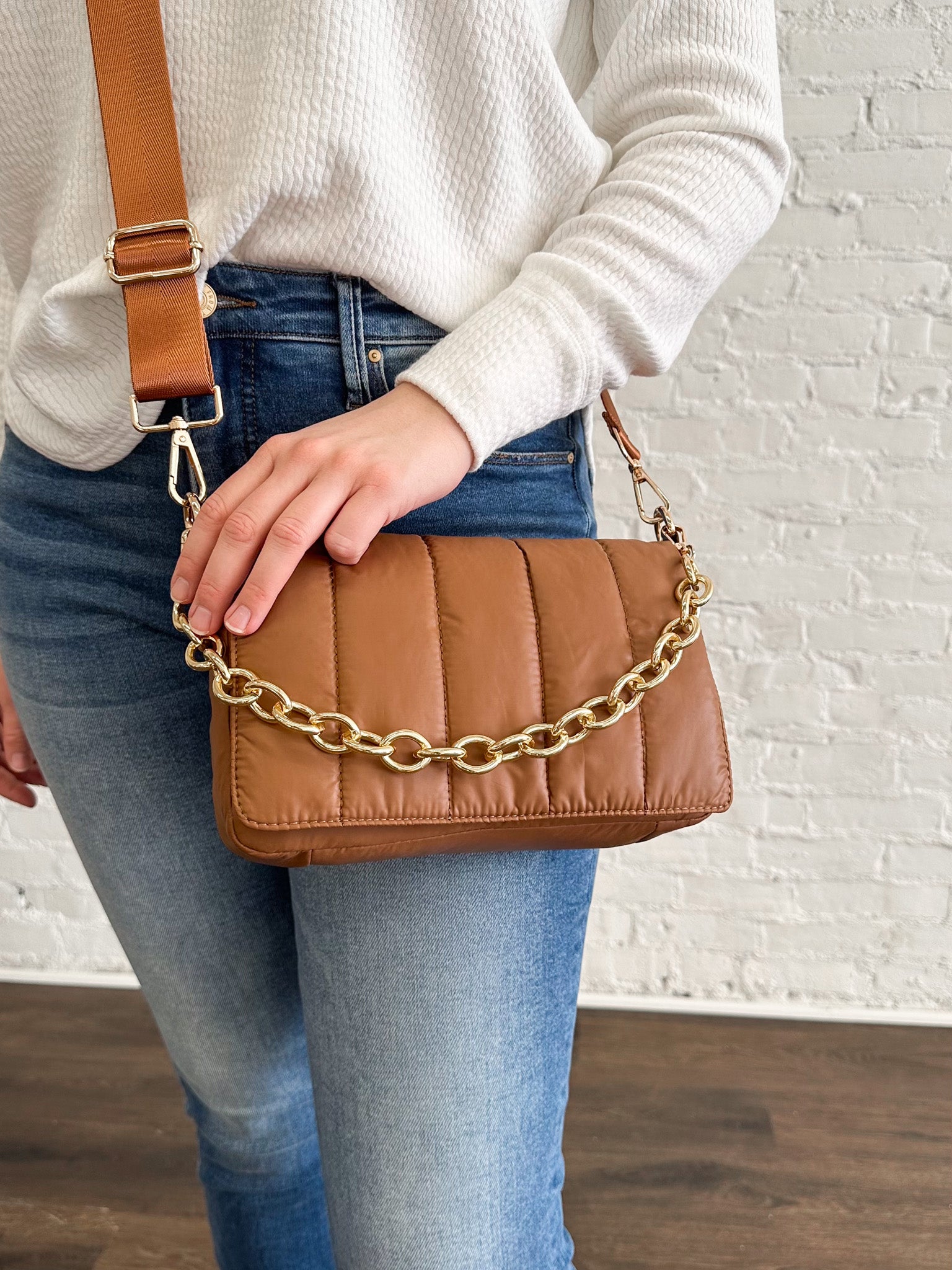 Lala Quilted Chain Crossbody