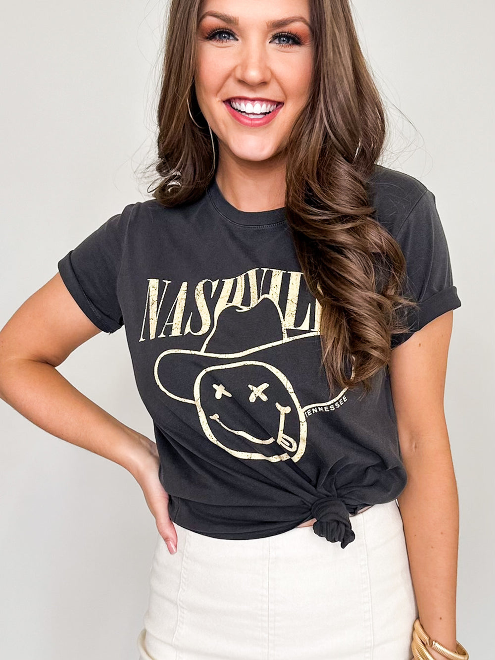 Howdy Cowboy Smiley Graphic Tee