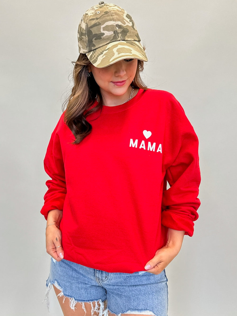 Mama/Heart Pocket Pullover