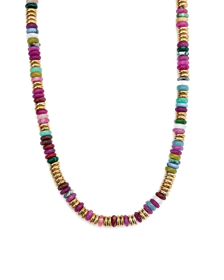 Joan Beaded Stone Necklace