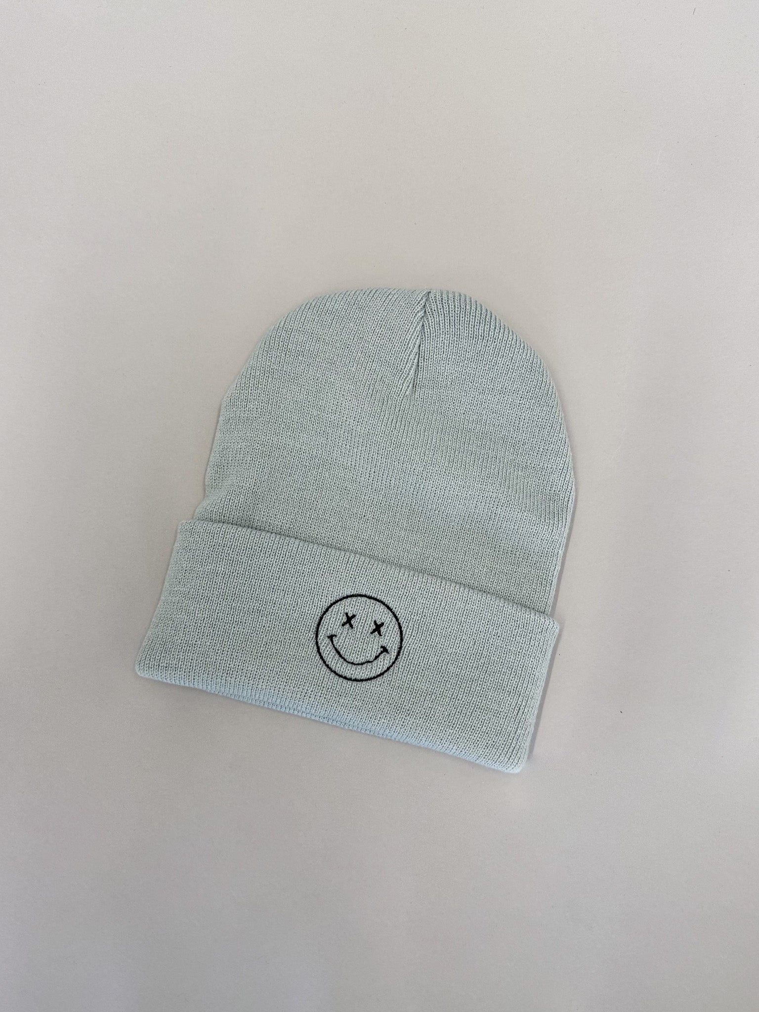 Smiley Embroidery Beanie