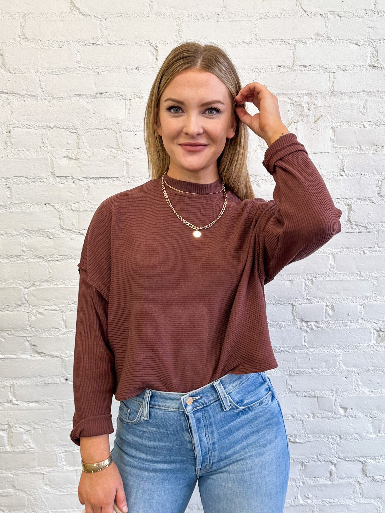 Throw And Go Mockneck Sweater