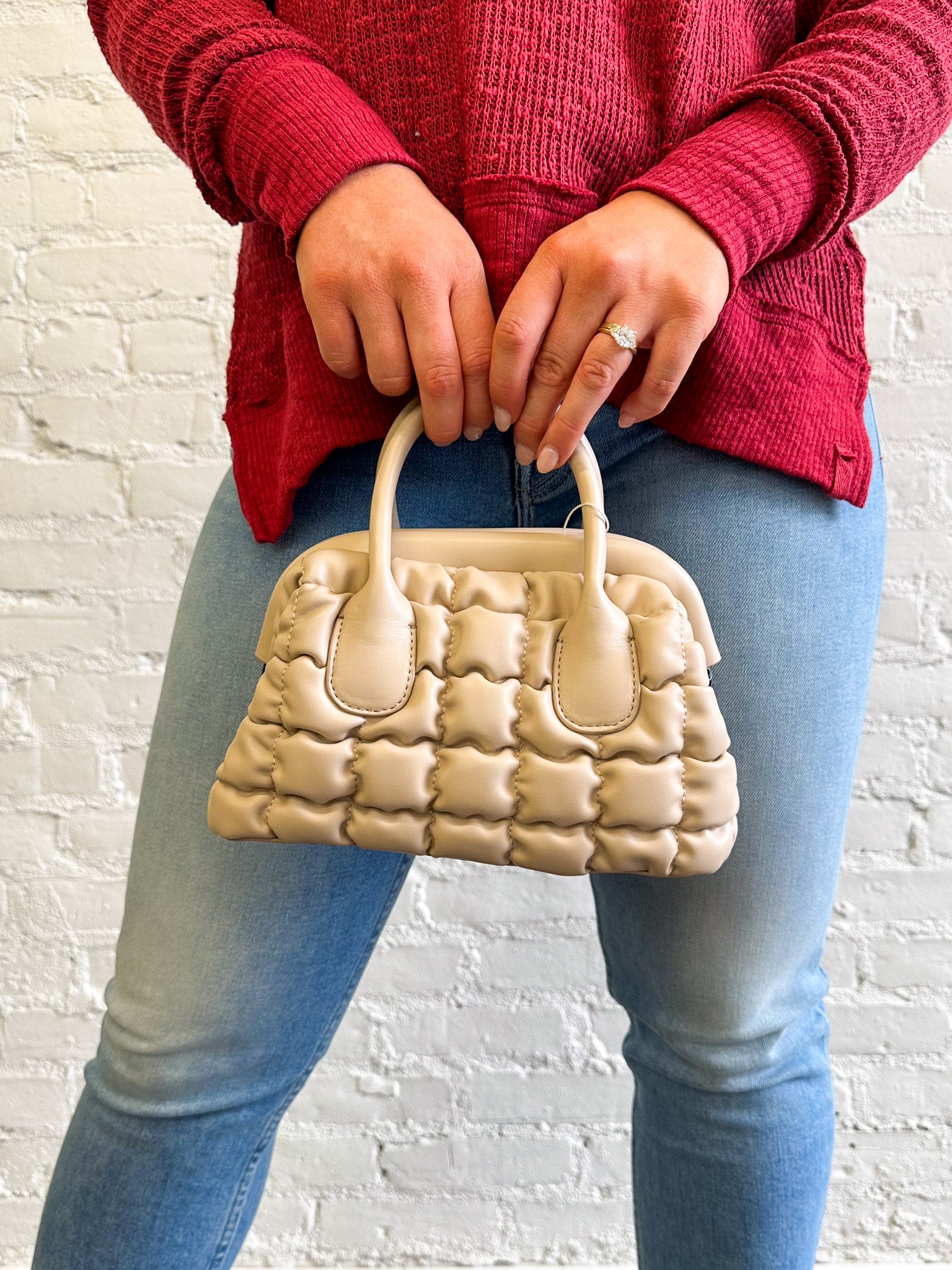 Frame Quilted Crossbody